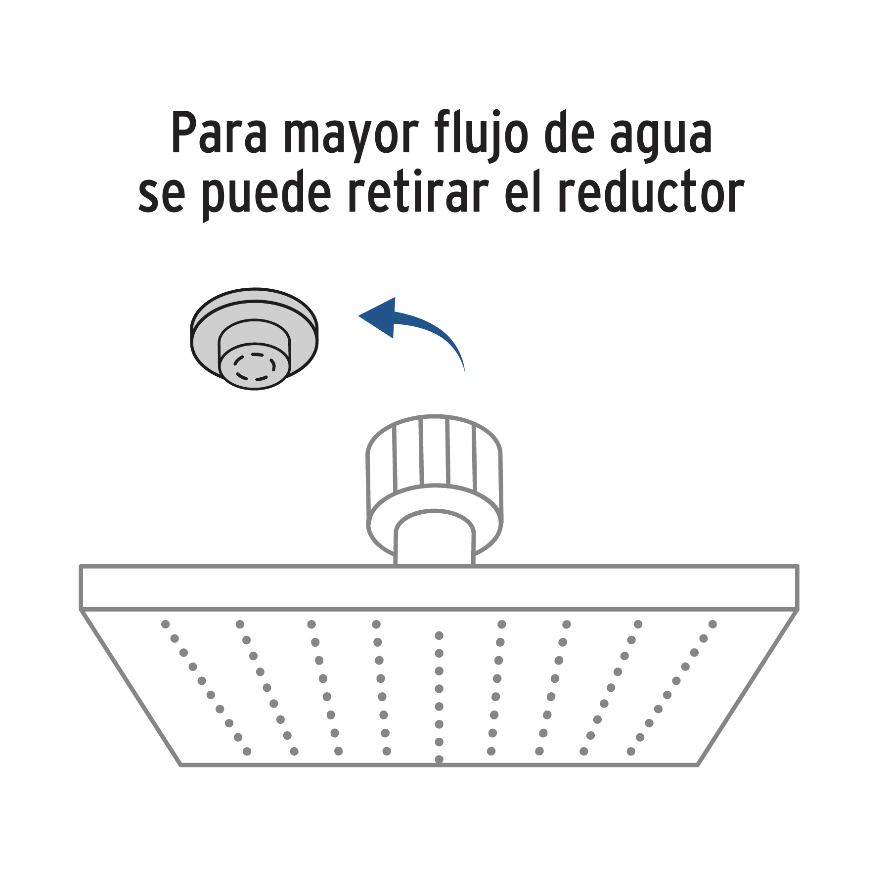 Regadera plato cuadrado 10' con brazo, cromo, FOSET RIVIERA - Imagen 2