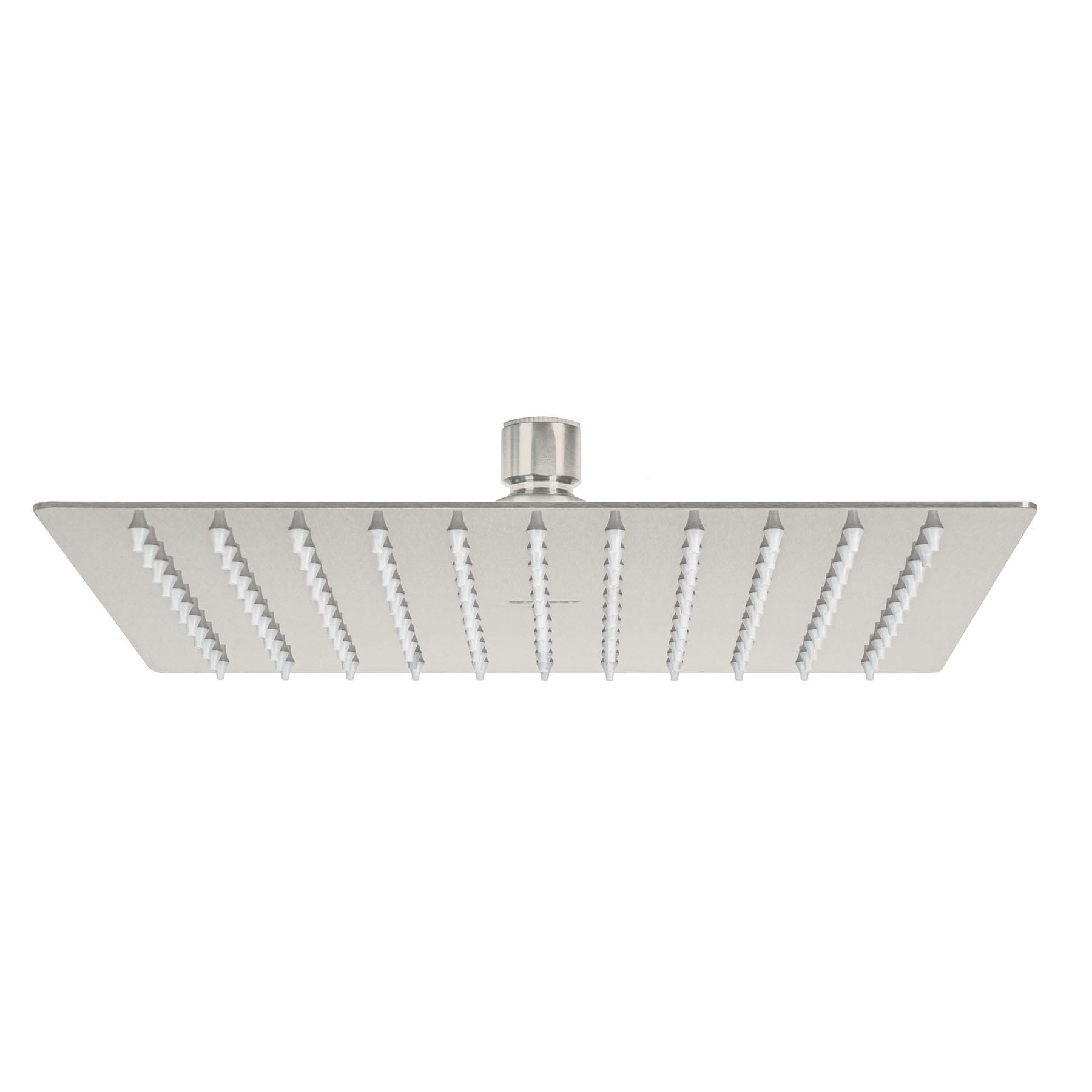 Regadera plato cuadrado 10' sin brazo, satín, FOSET RIVIERA