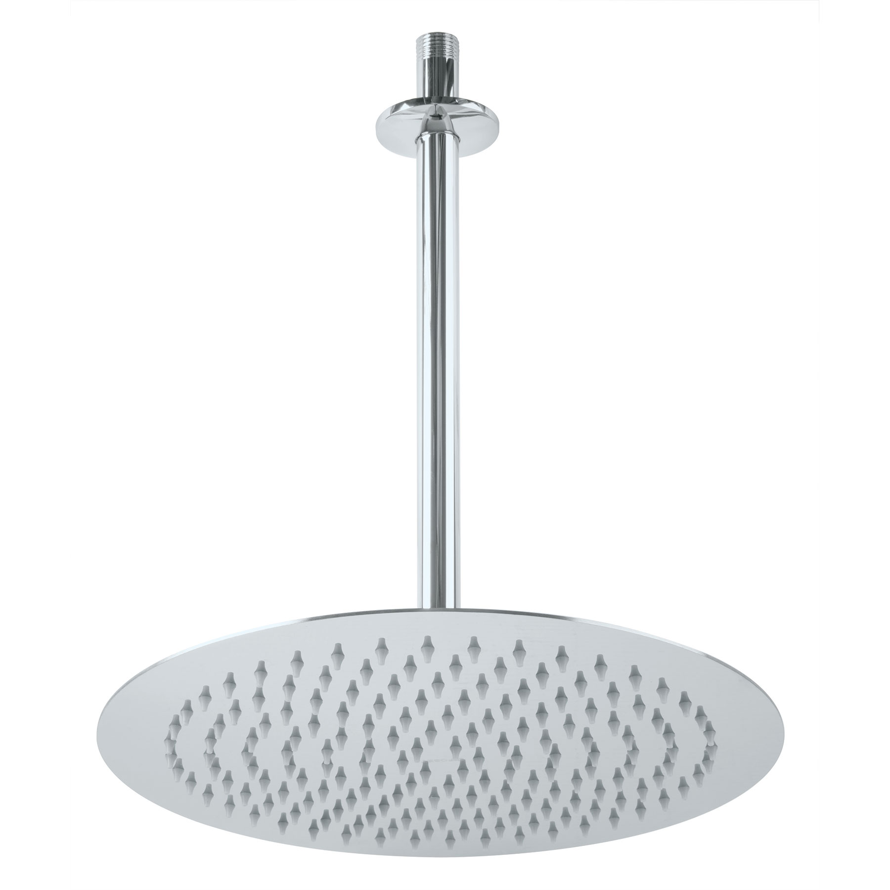 Regadera plato redondo 12' con brazo, cromo, FOSET RIVIERA