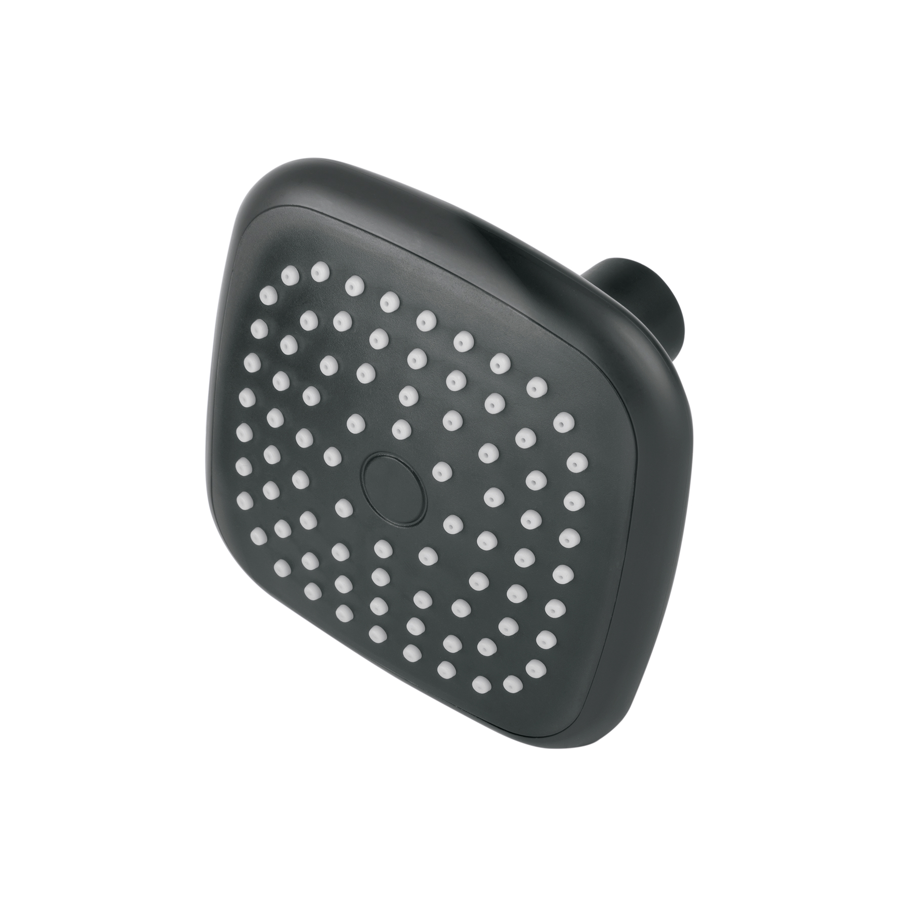 Regadera cuadrada de ABS 3-3/4' sin brazo, negro, Basic