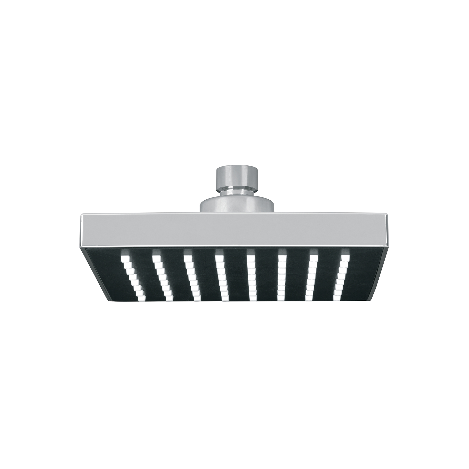 Regadera cuadrada 6', ABS, sin brazo, cromo, AQUA