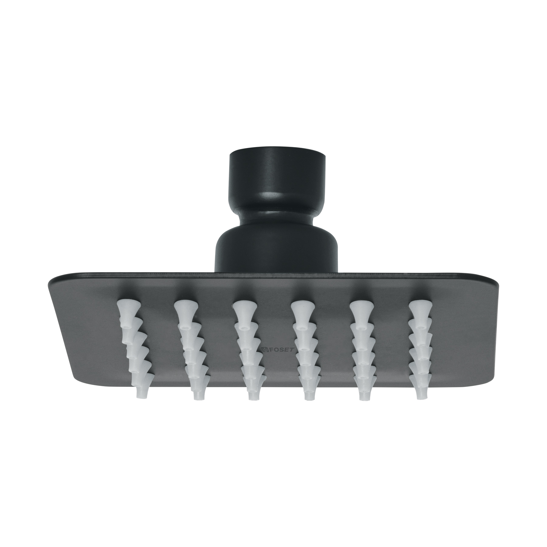 Regadera cuadrada 4', acero inox, sin brazo, negro, Tubig