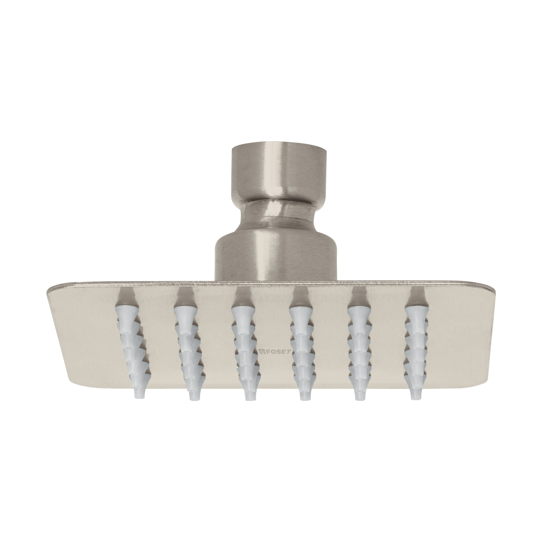 Regadera cuadrada 4', acero inox, sin brazo, satín, Túbig