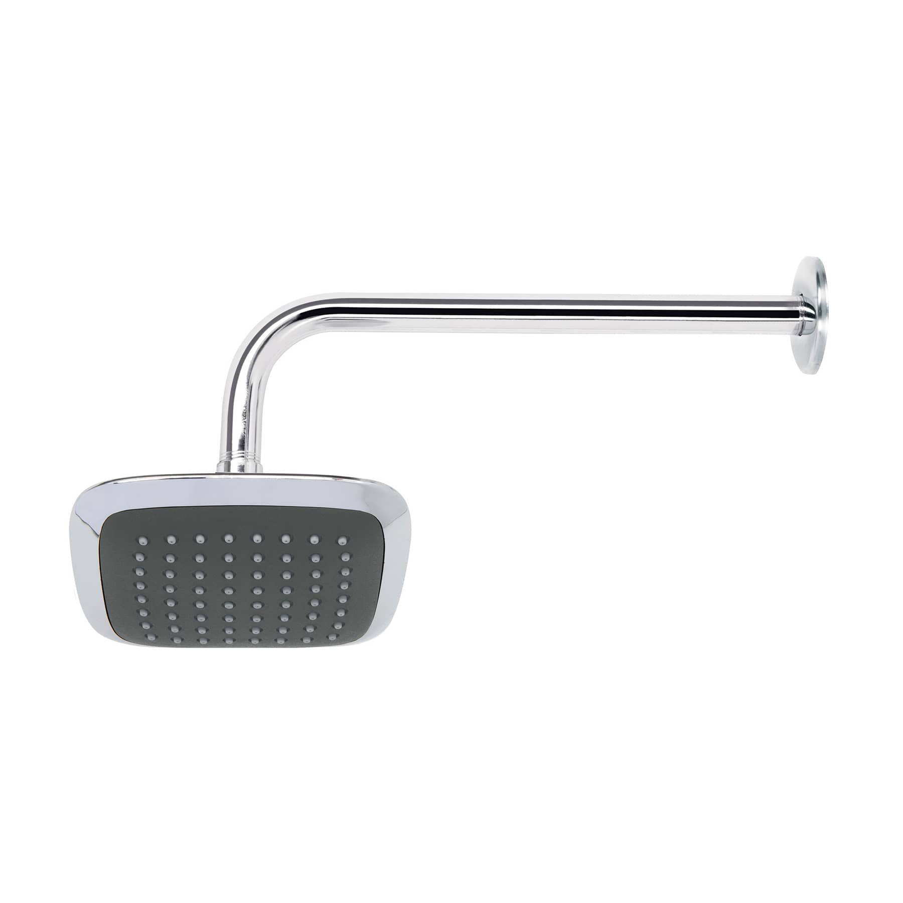 Regadera cuadrada 6', ABS, con brazo y chapetón, cromo, AERO