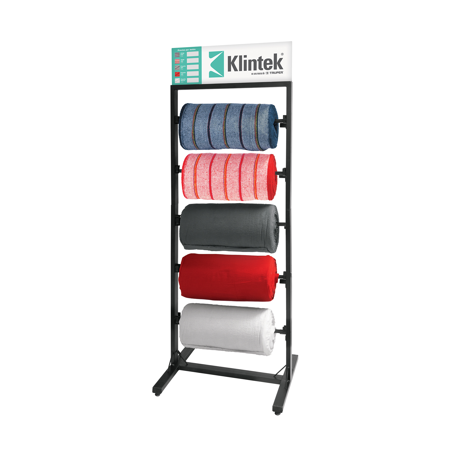 Rack con franelas y jergas