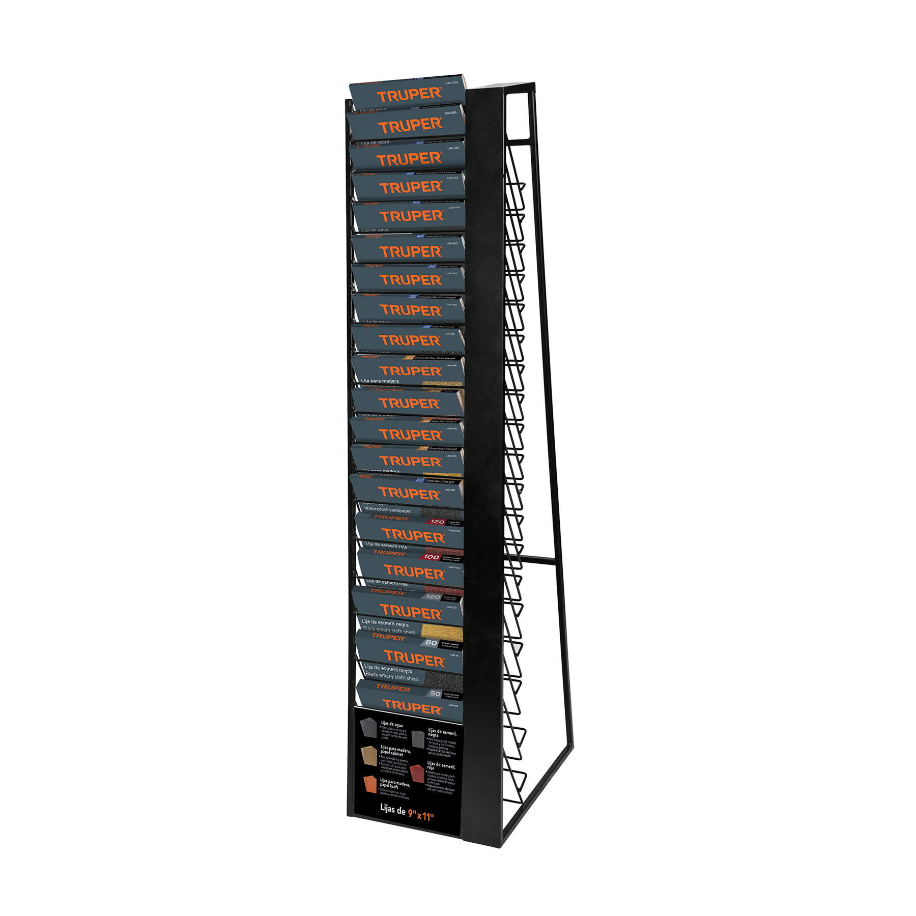 Rack para 19 hojas de lija, Truper