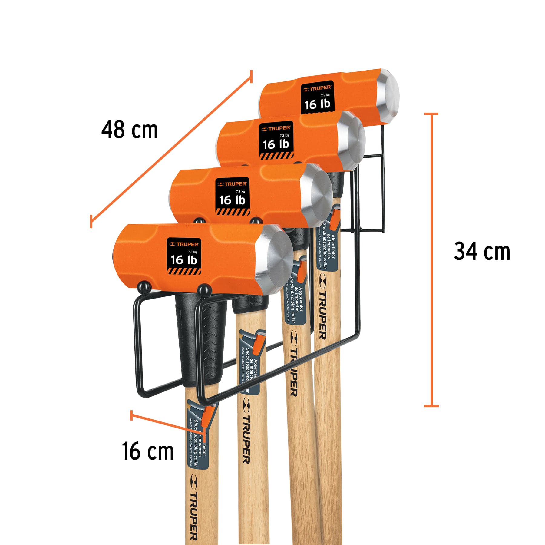 Rack para 4 marros octagonales, Truper - Imagen 2