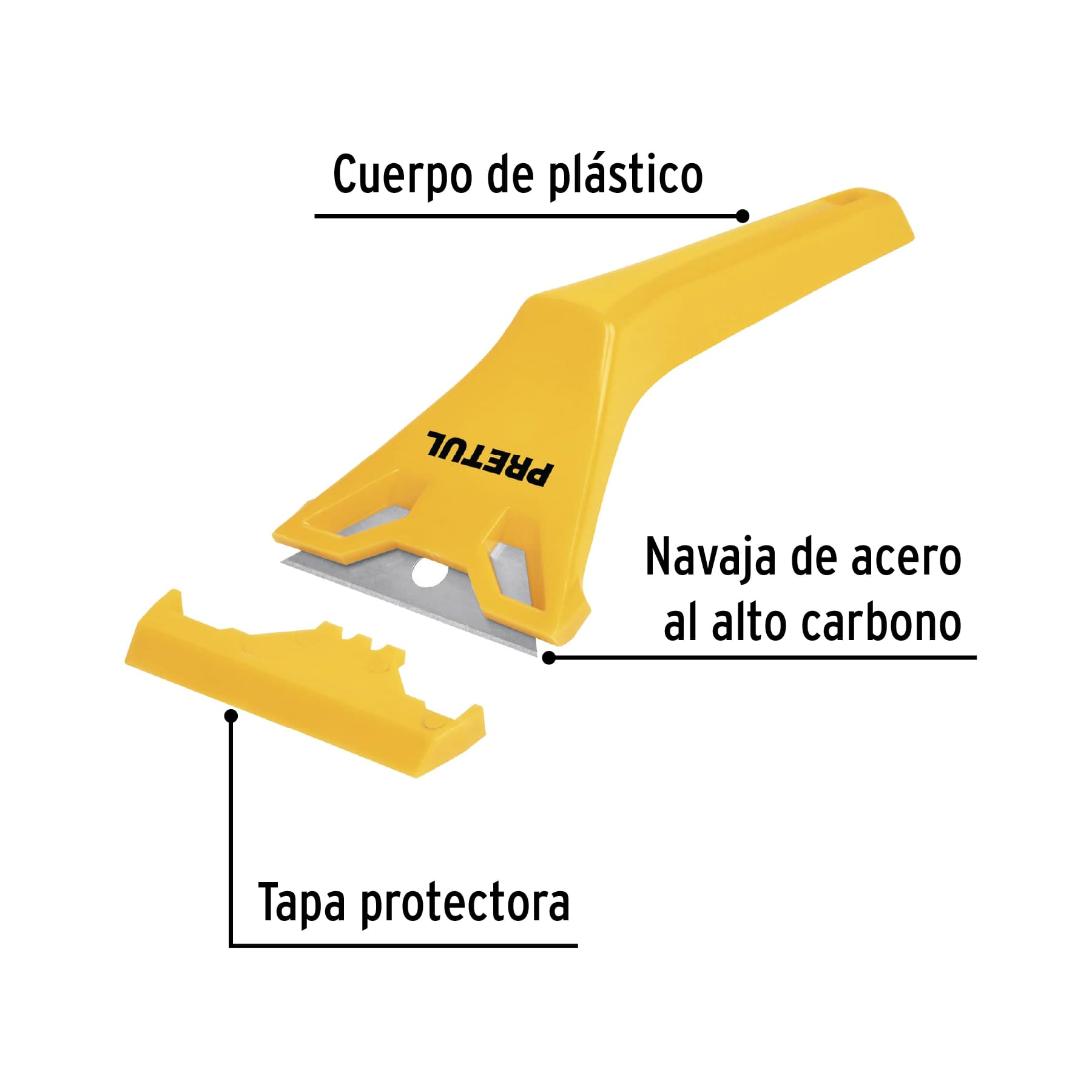 Raspador plástico con cuchilla de 2-3/8', PRETUL - Imagen 2