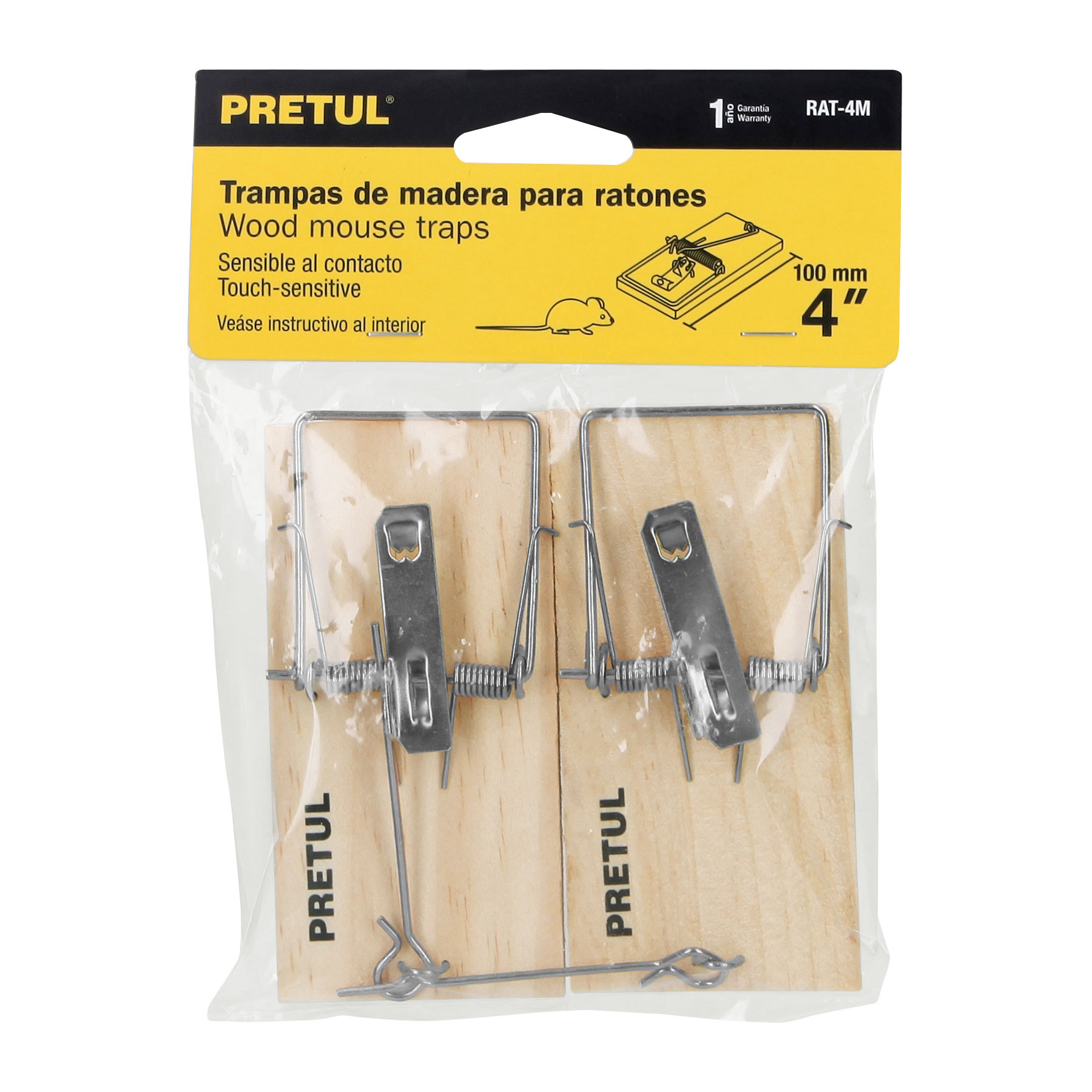 Bolsa con 2 trampas de 4' de madera para ratón, Pretul - Imagen 4