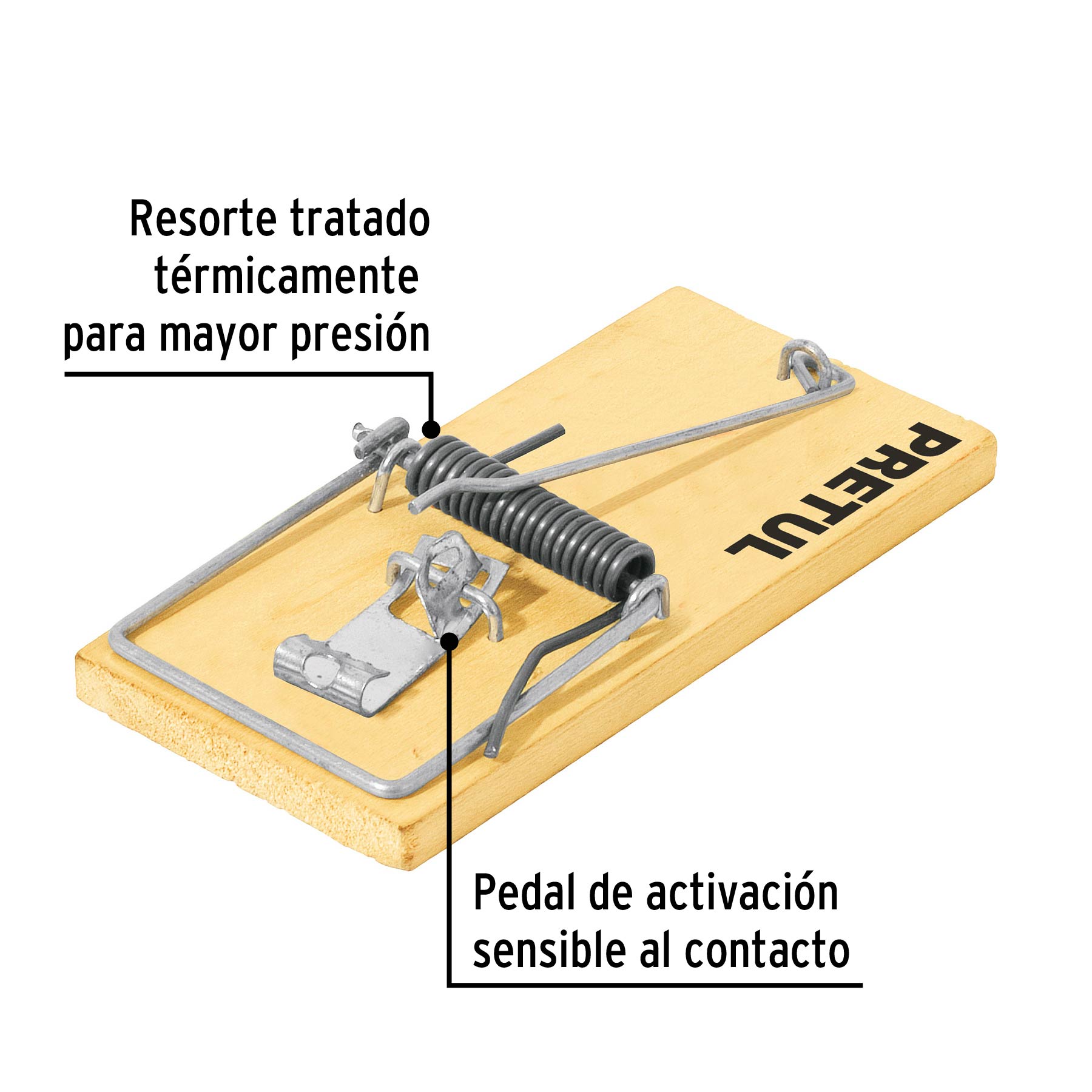 Bolsa con 2 trampas de 4' de madera para ratón, Pretul - Imagen 2