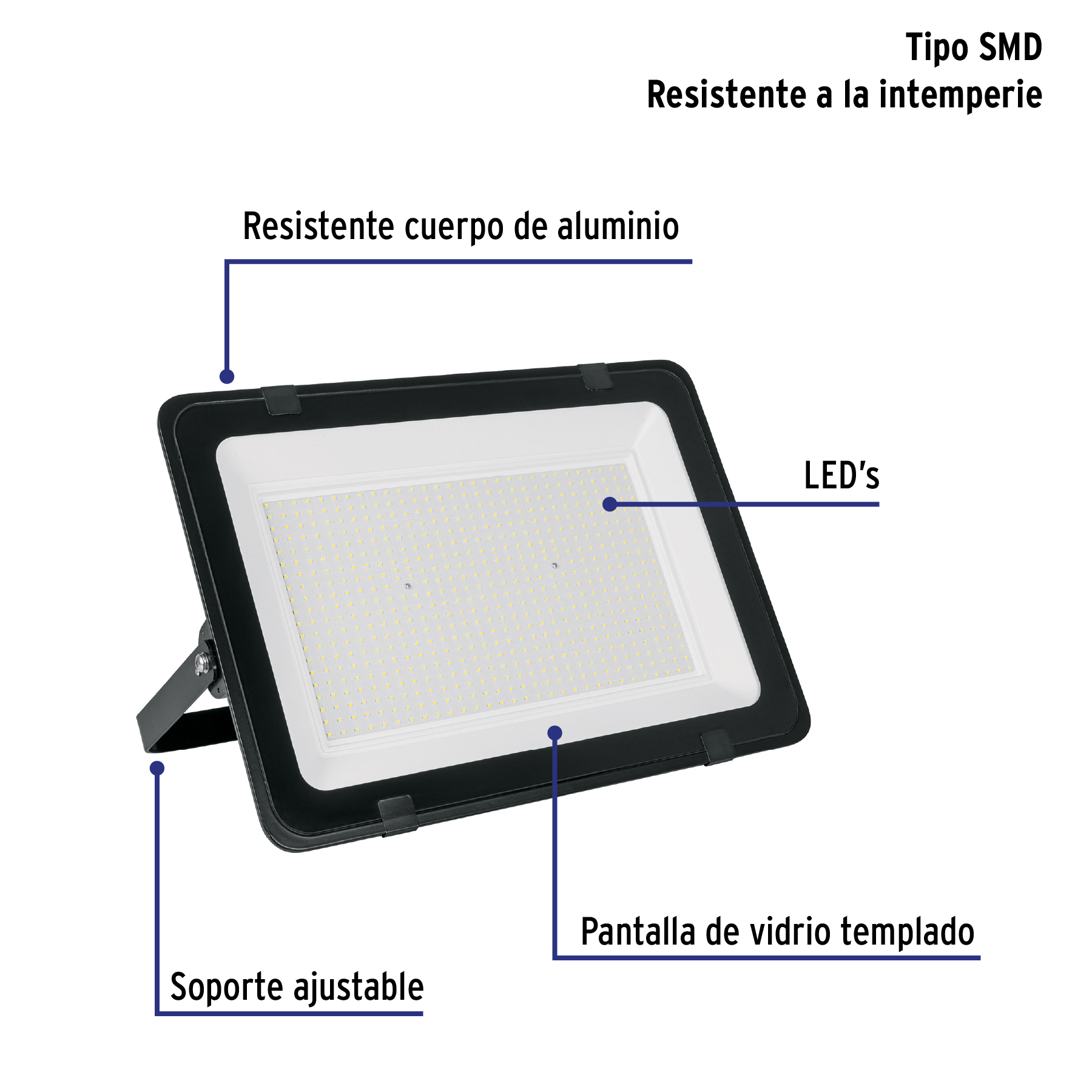 Reflector LED para exteriores 400W 6500K, VOLTECK BASIC - Imagen 2