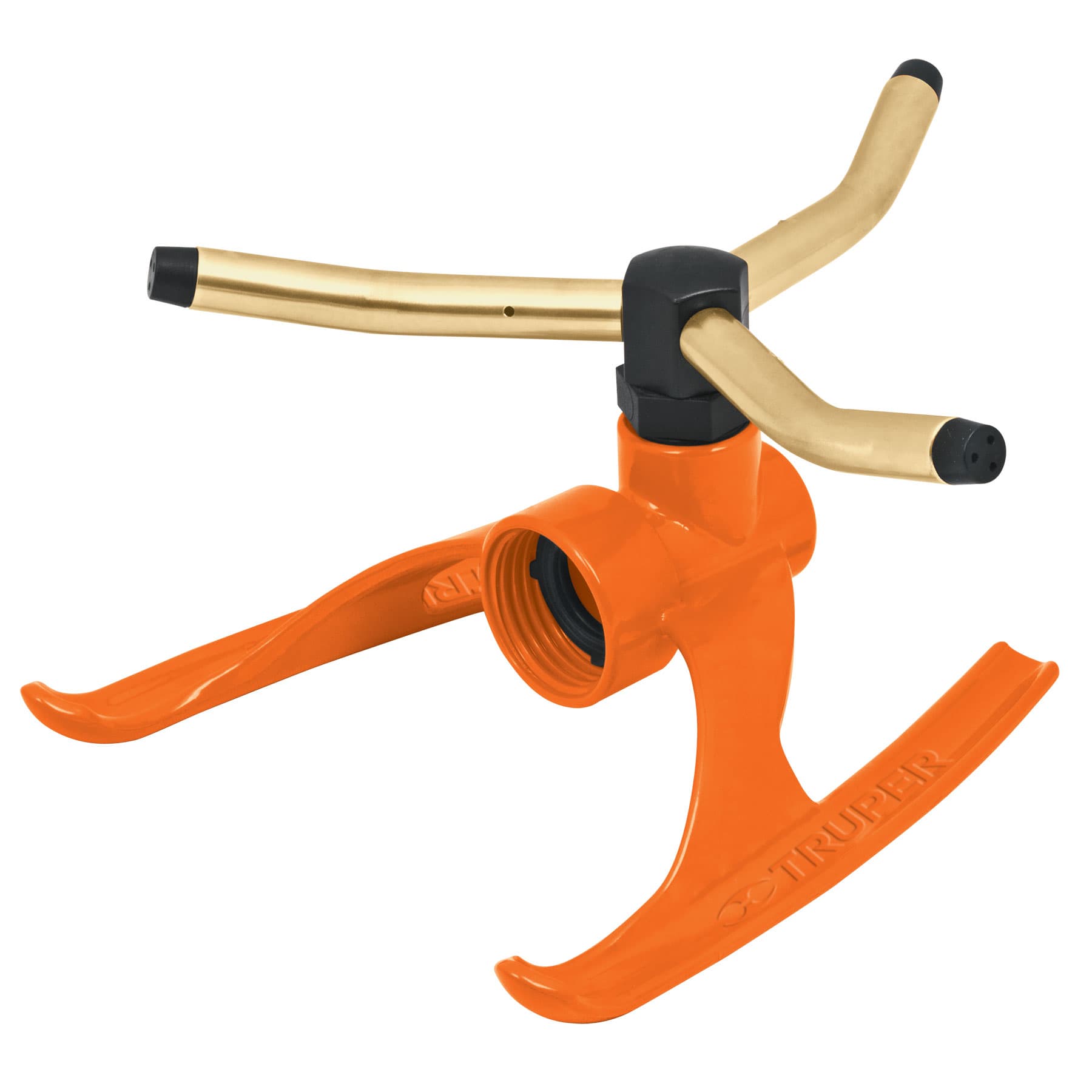 Aspersor b/metálica giratorio 3 brazos de latón, TRUPER