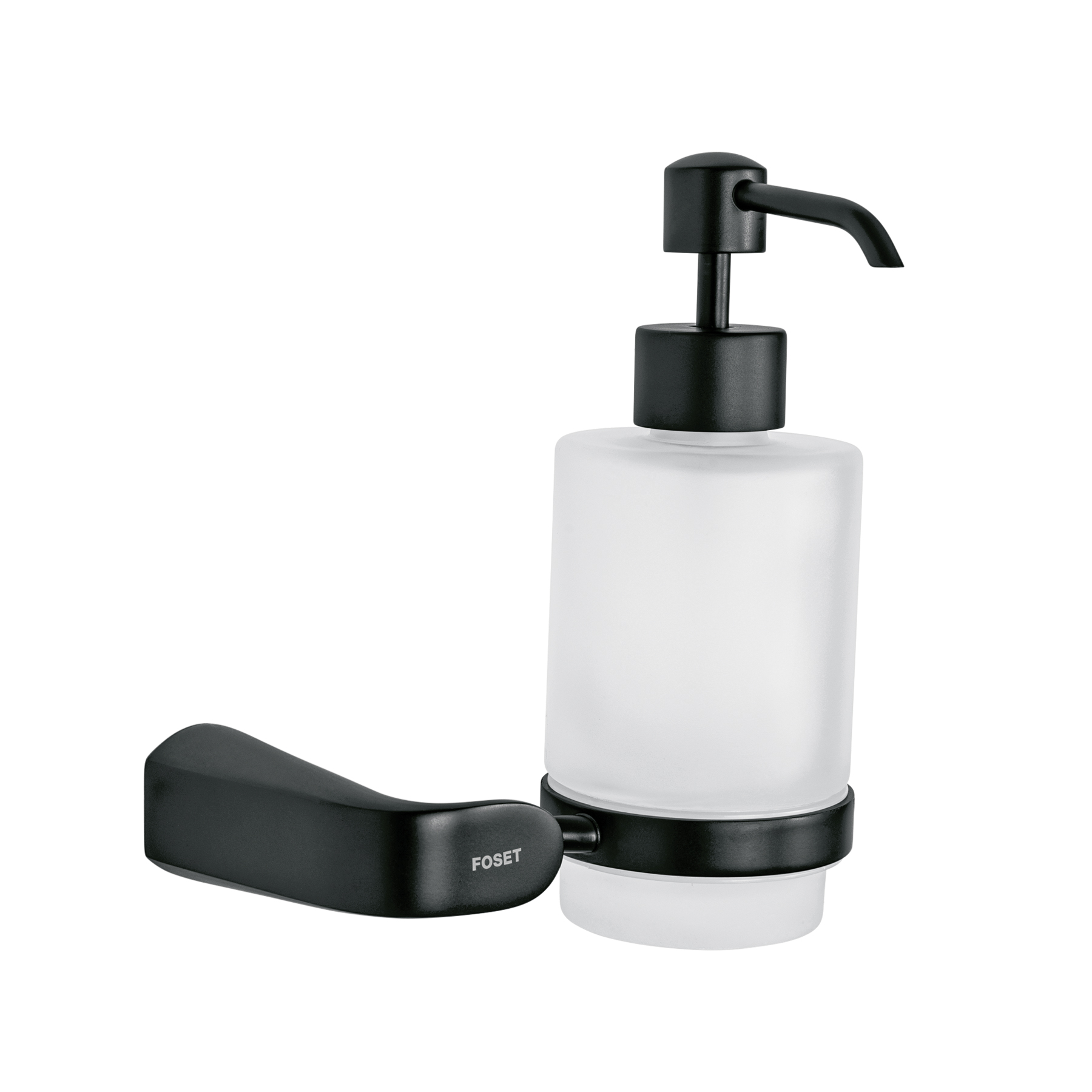 Dispensador de jabón a pared, negro, FOSET RIVIERA