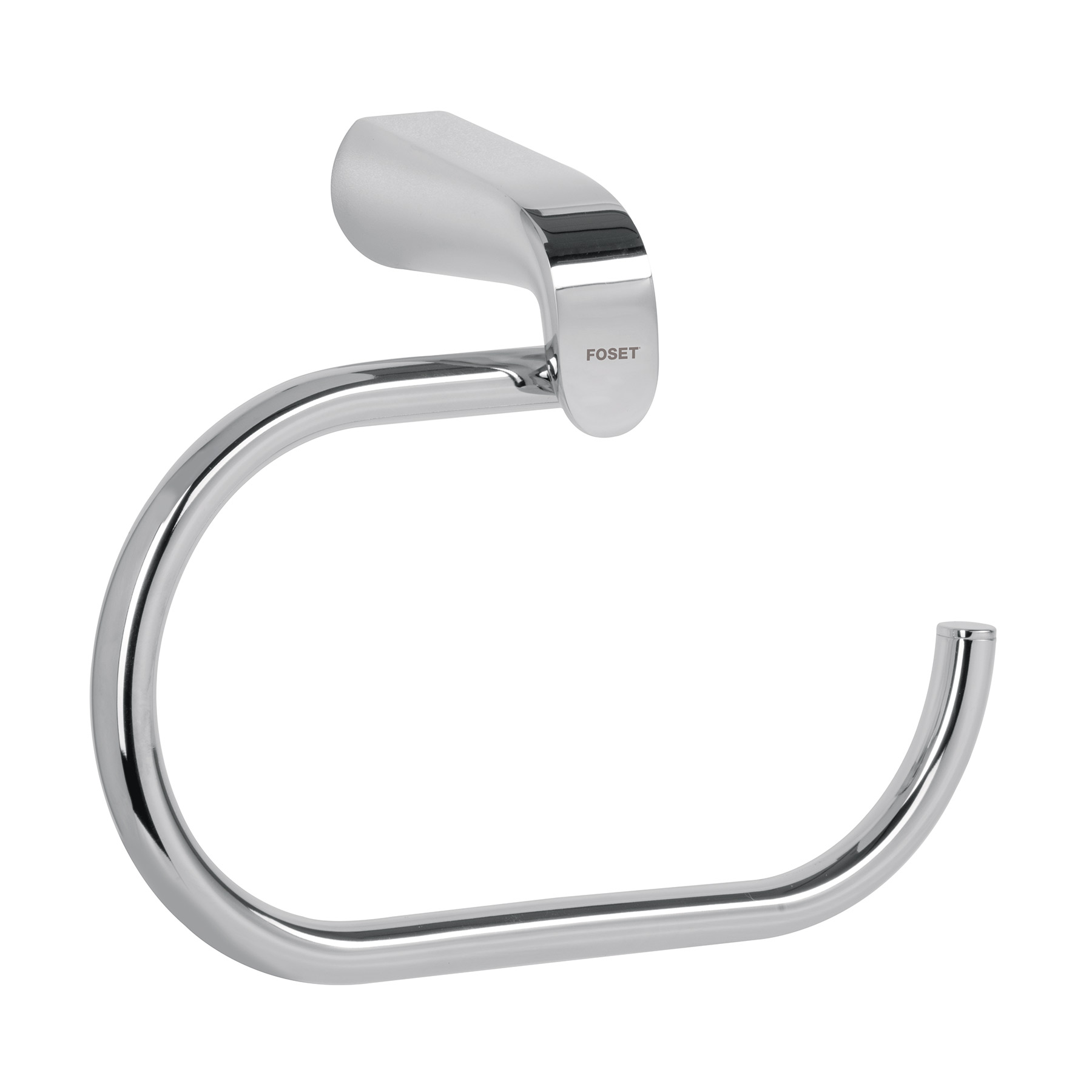 Toallero argolla de latón en acabado cromo, Foset Riviera