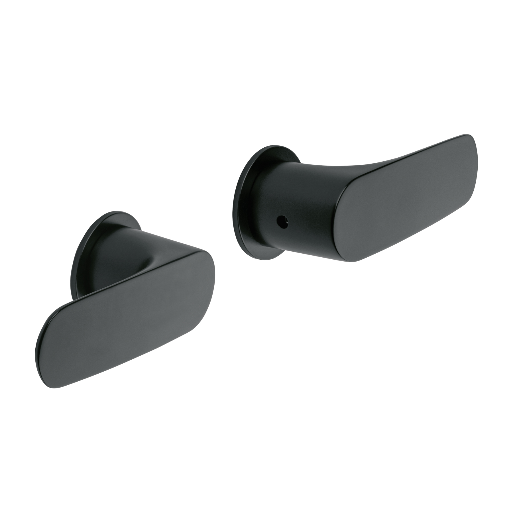 Juego manerales palanca para regadera, negro, FOSET RIVIERA