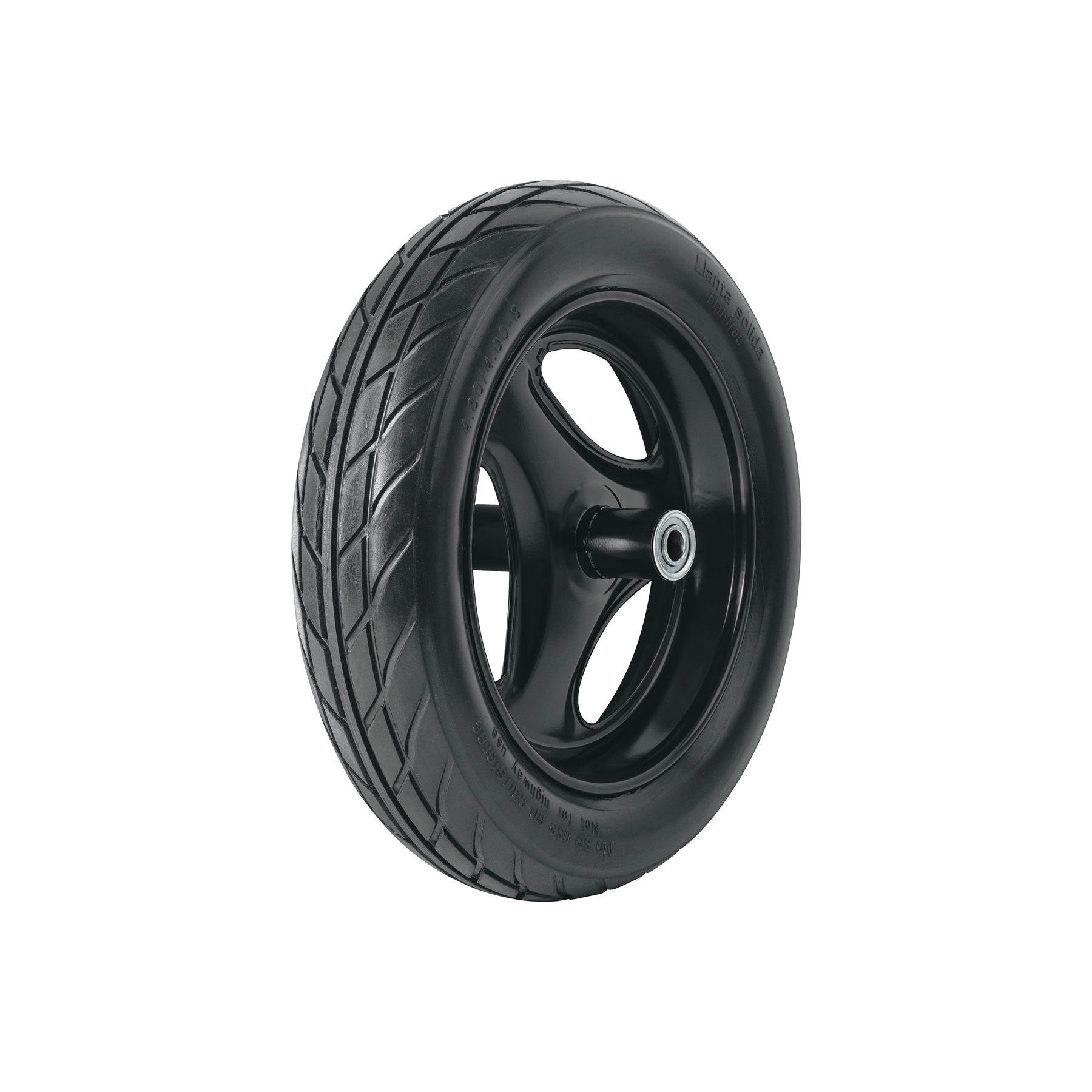 Llanta completa imponchable 16', incluye eje y baleros