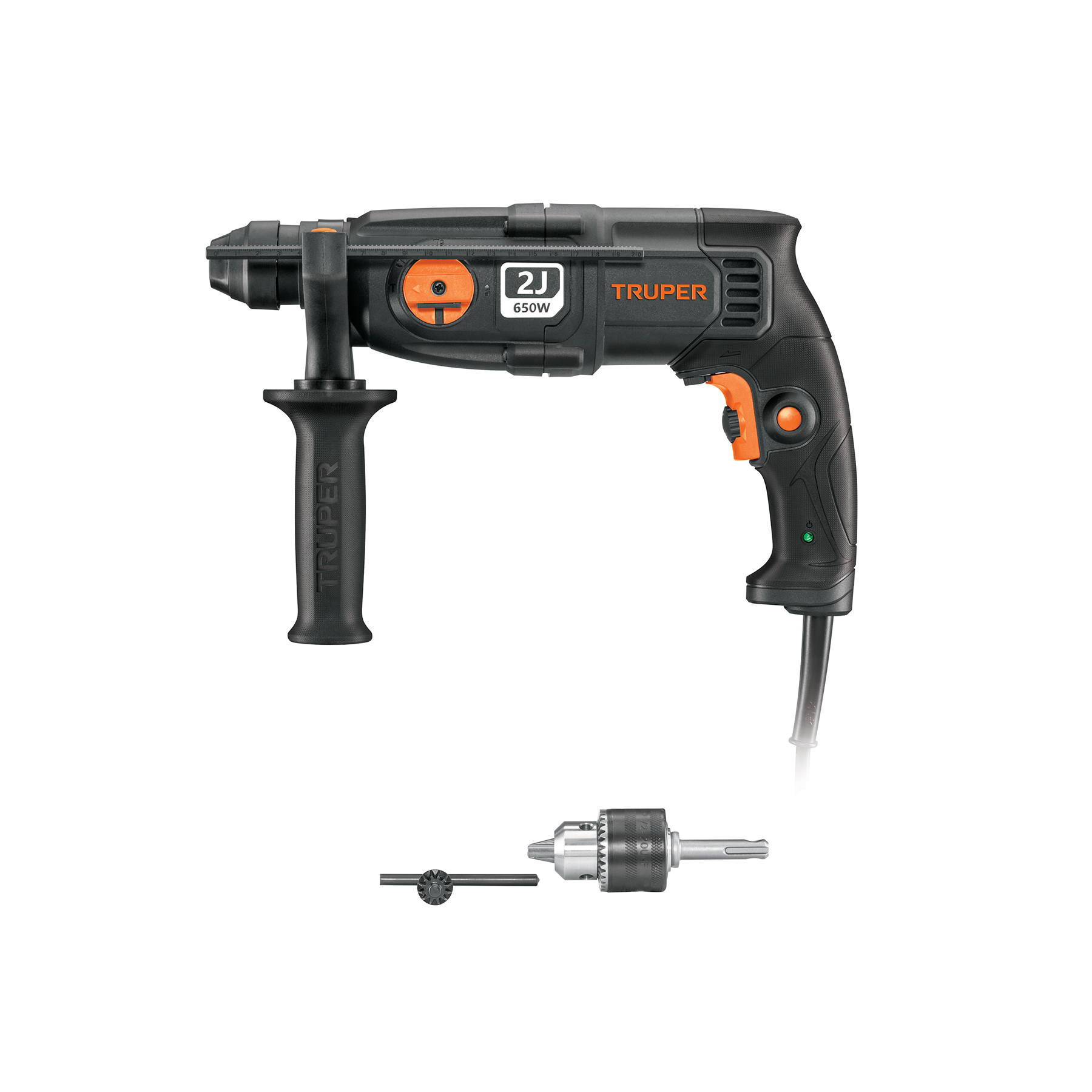 Rotomartillo SDS Plus 2 Joules, 650W, TRUPER INDUSTRIAL