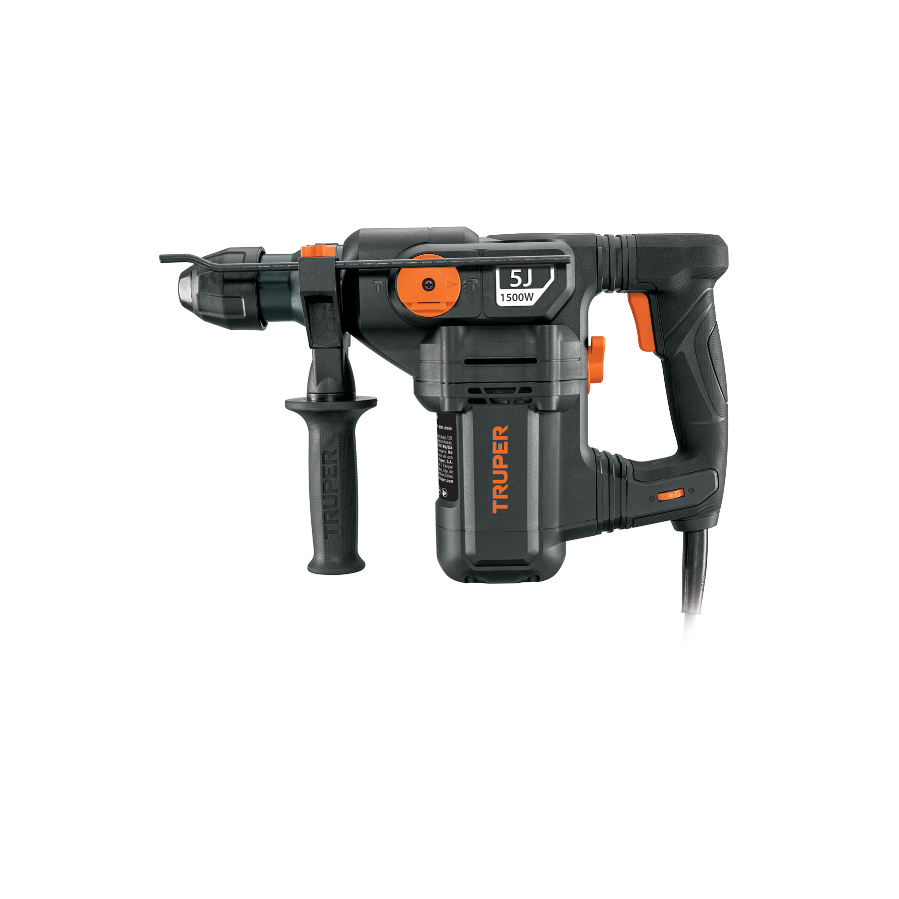 Rotomartillo SDS Plus 5 Joules, 1500W, TRUPER INDUSTRIAL