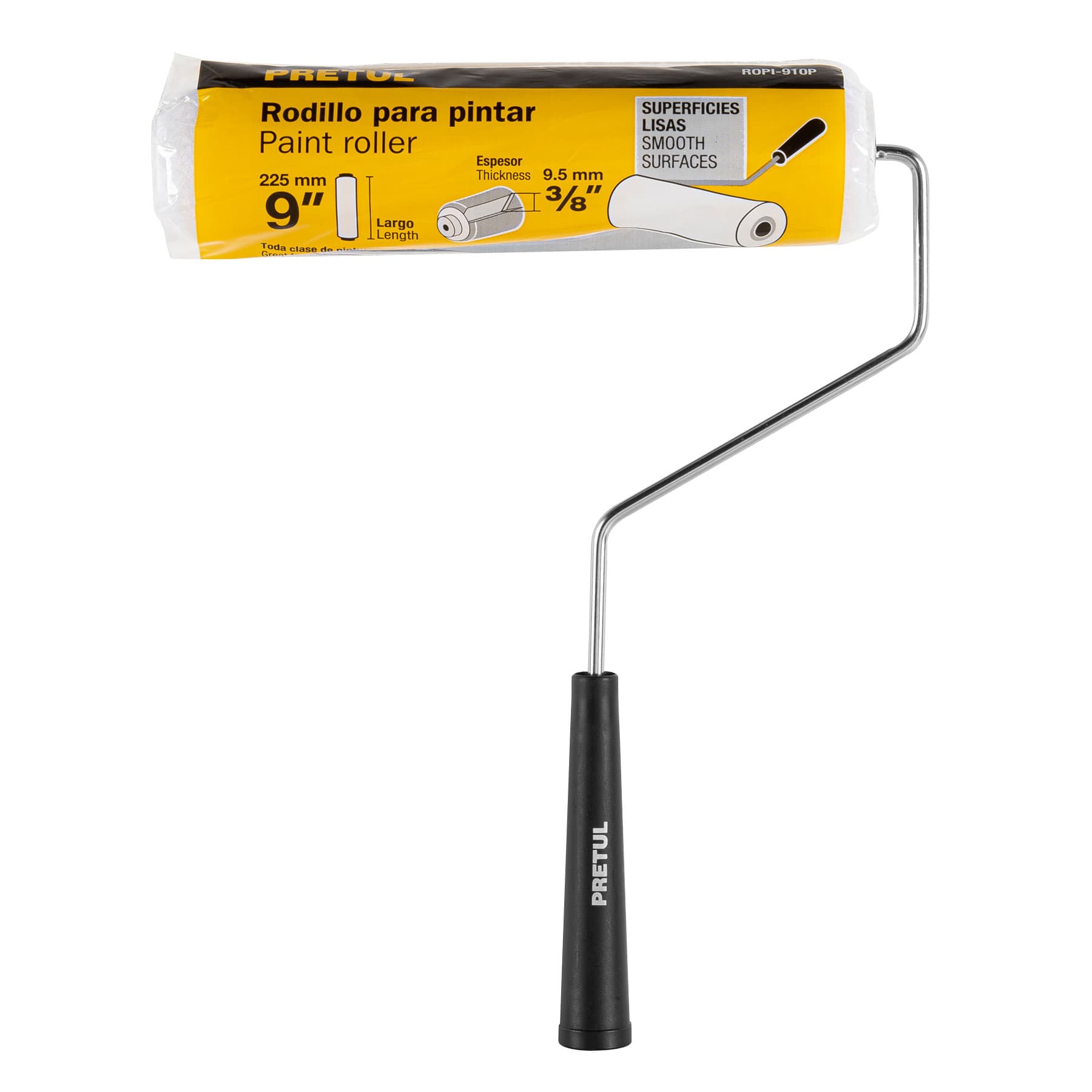 Rodillo para pintar, 9 x 3/8', superficies lisas, Pretul - Imagen 5