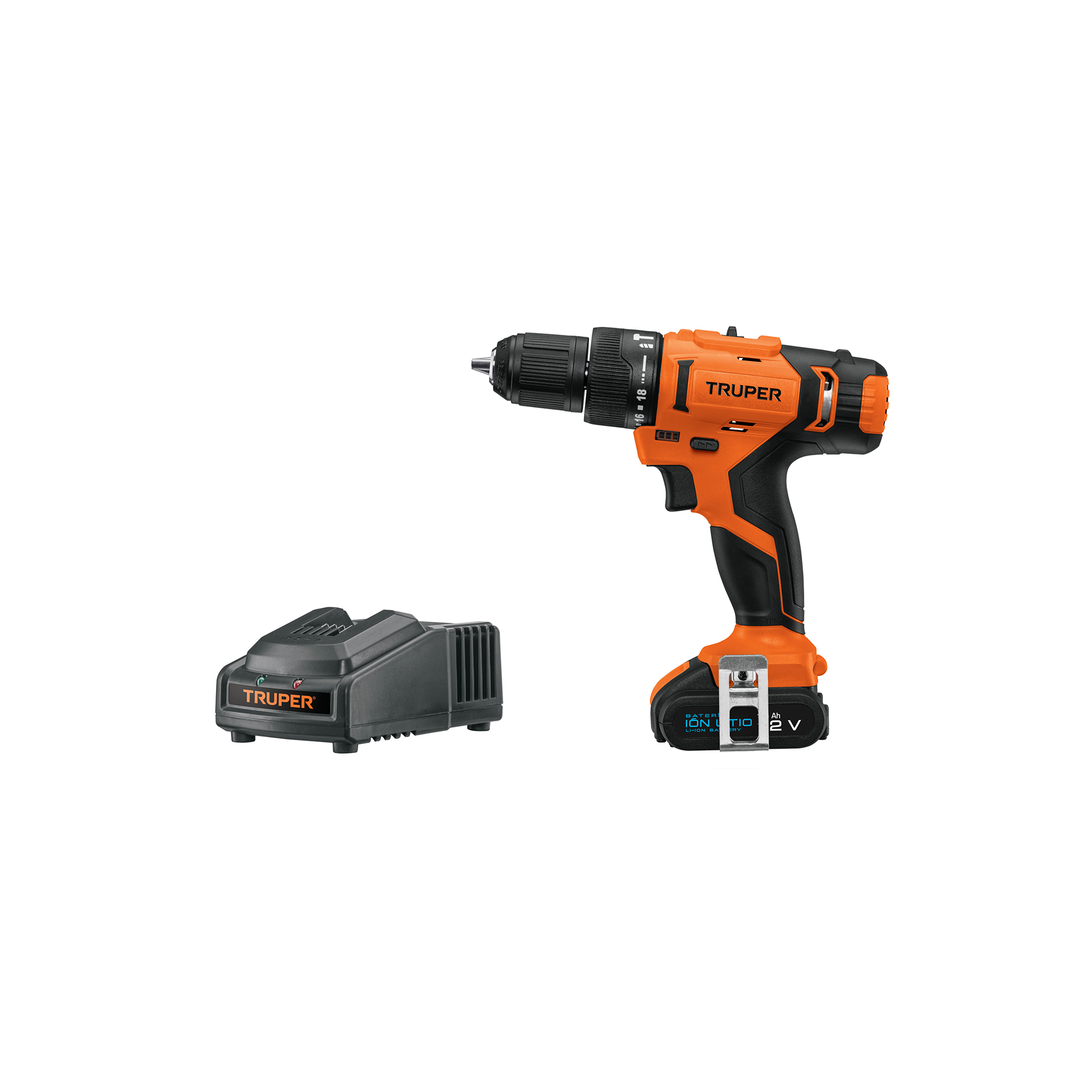 Rotomartillo 3/8', 12V, 1 batería 2Ah, PRO