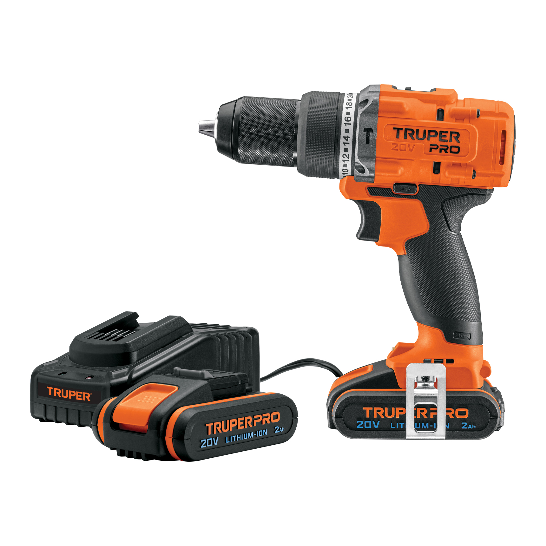 Rotomartillo 1/2', 20V, 2 baterías 2Ah, TRUPER PRO