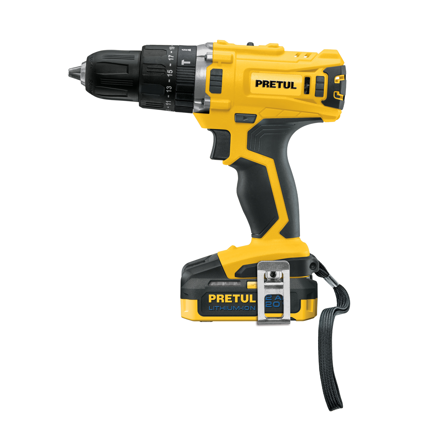 Rotomartillo 1/2', 20V, 1 batería 2Ah, PRETUL