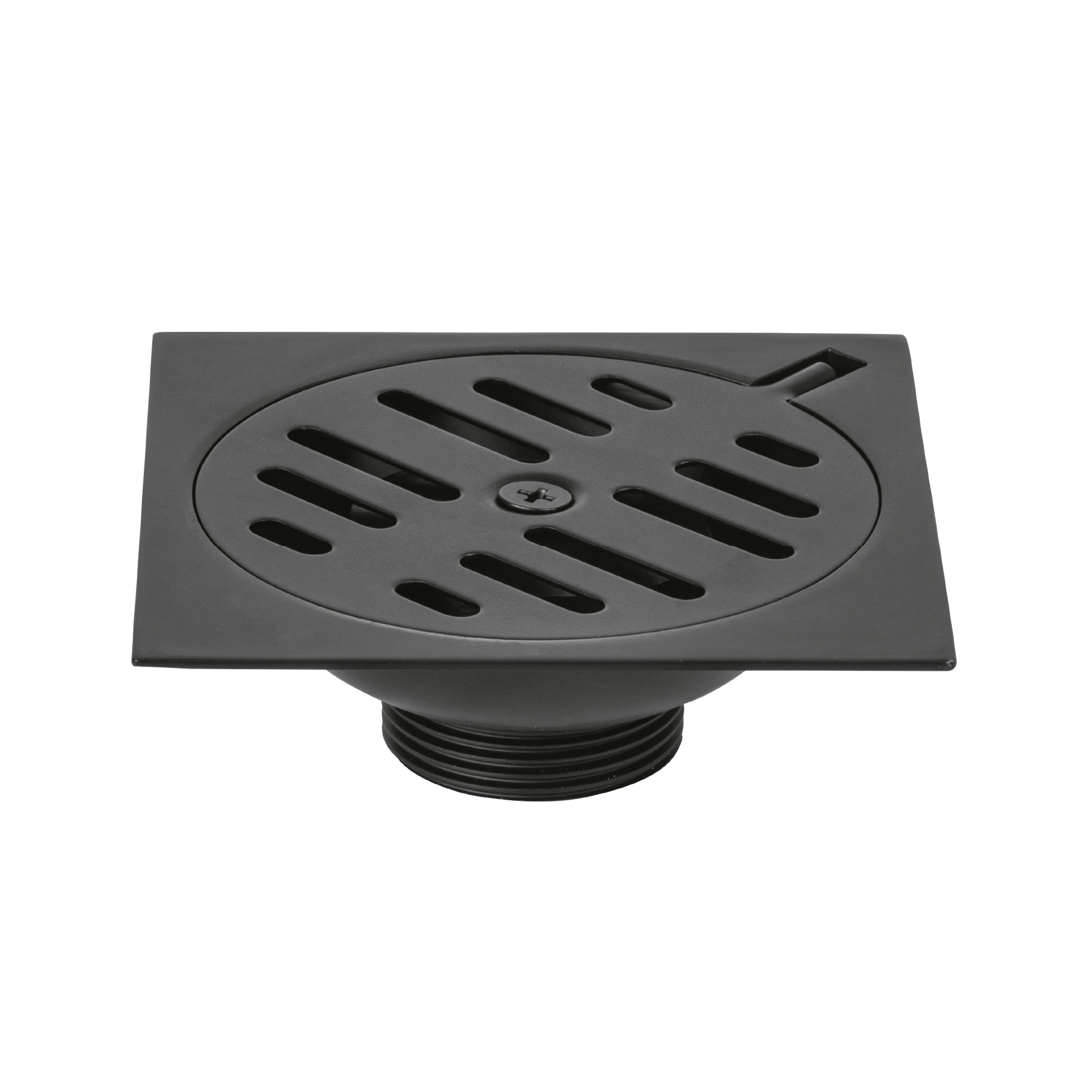 Resumidero cuadrado 4'x4', metálico, negro, Foset Basic