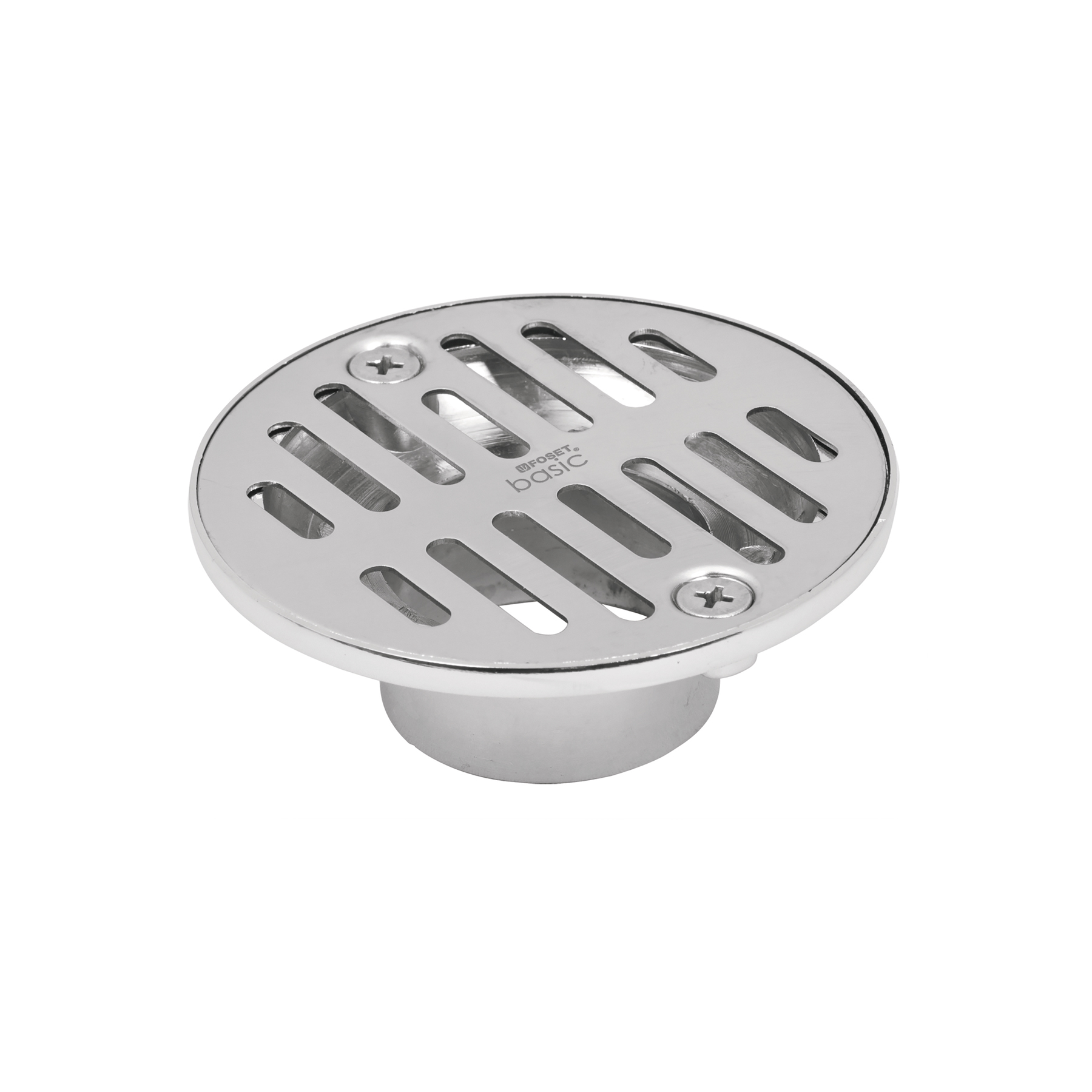 Resumidero 3-1/2' redondo metálico, Foset