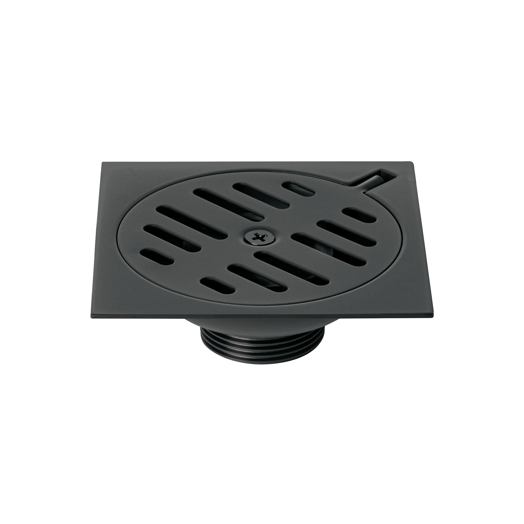 Resumidero cuadrado 6'x6', metálico, negro, Foset Basic