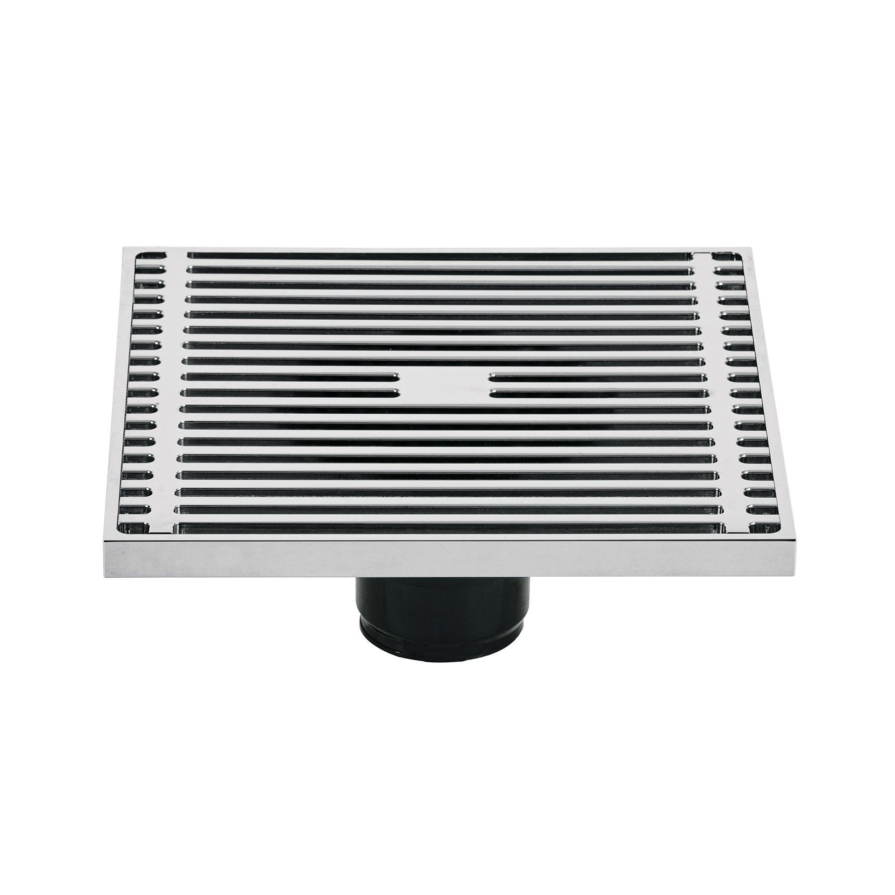 Resumidero cuadrado 6 x 6', latón, cromo, FOSET RIVIERA