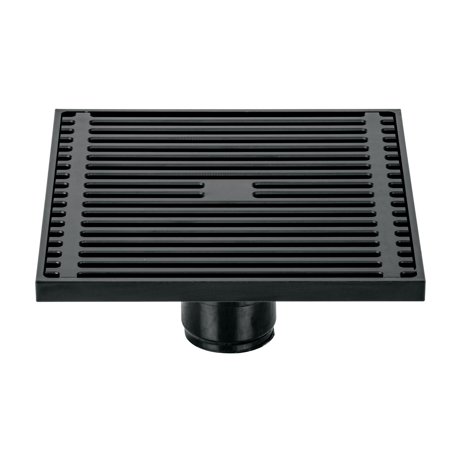 Resumidero cuadrado 6 x 6', latón, negro, FOSET RIVIERA