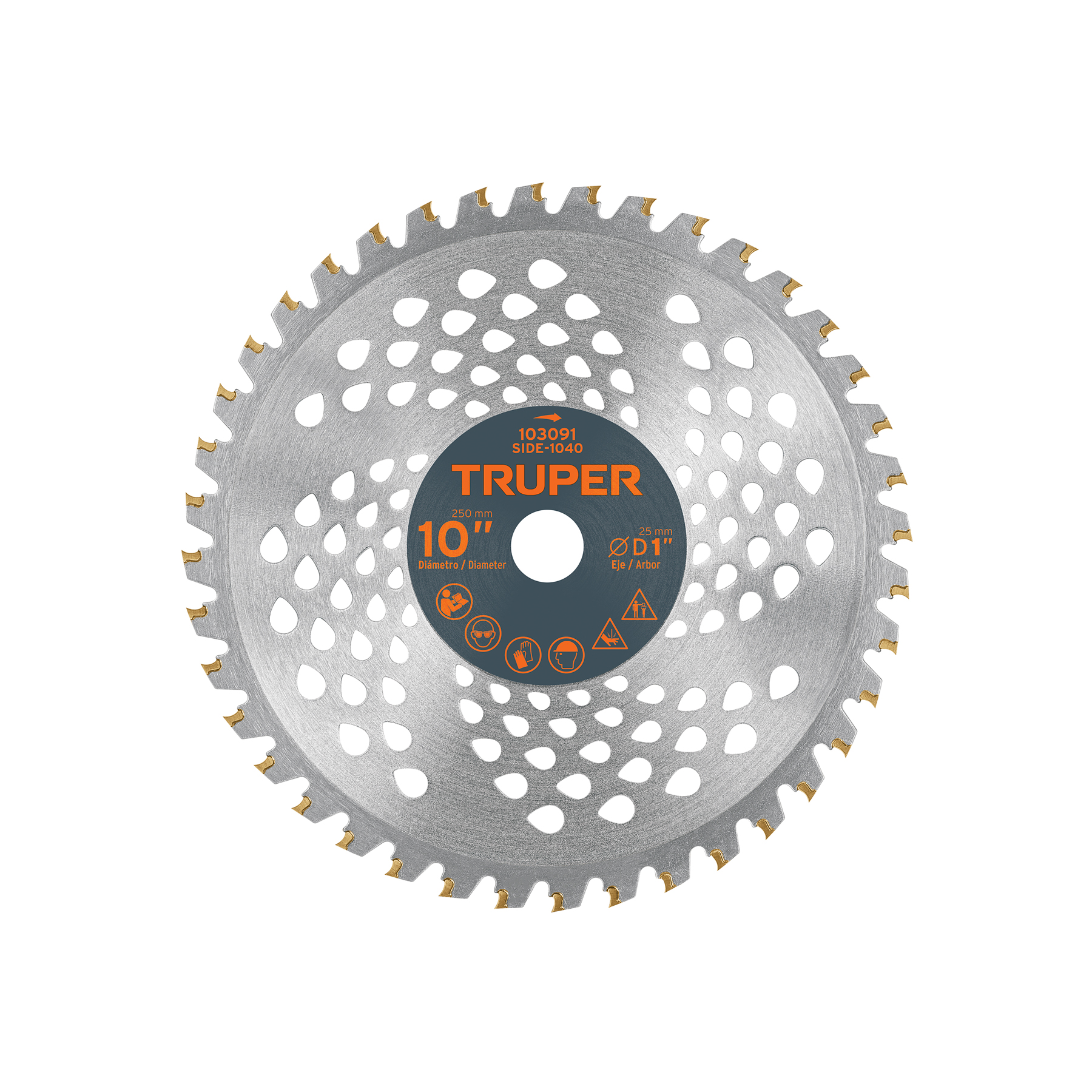 Disco sierra 10' para desbrozadoras, 40 dientes, TRUPER