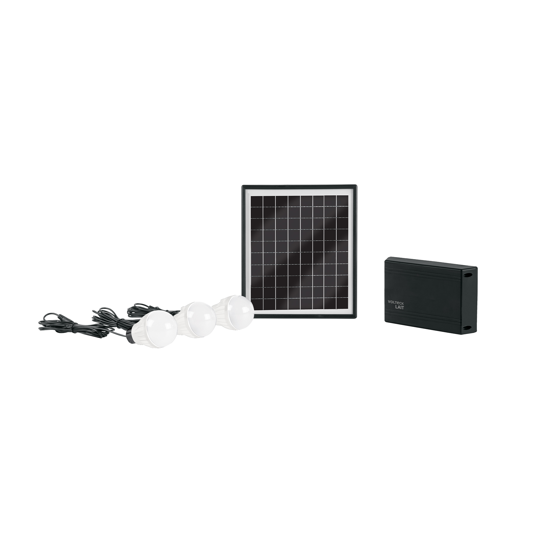 Sistema de iluminación Solar 6 W con 3 lámparas LED, VOLTECK