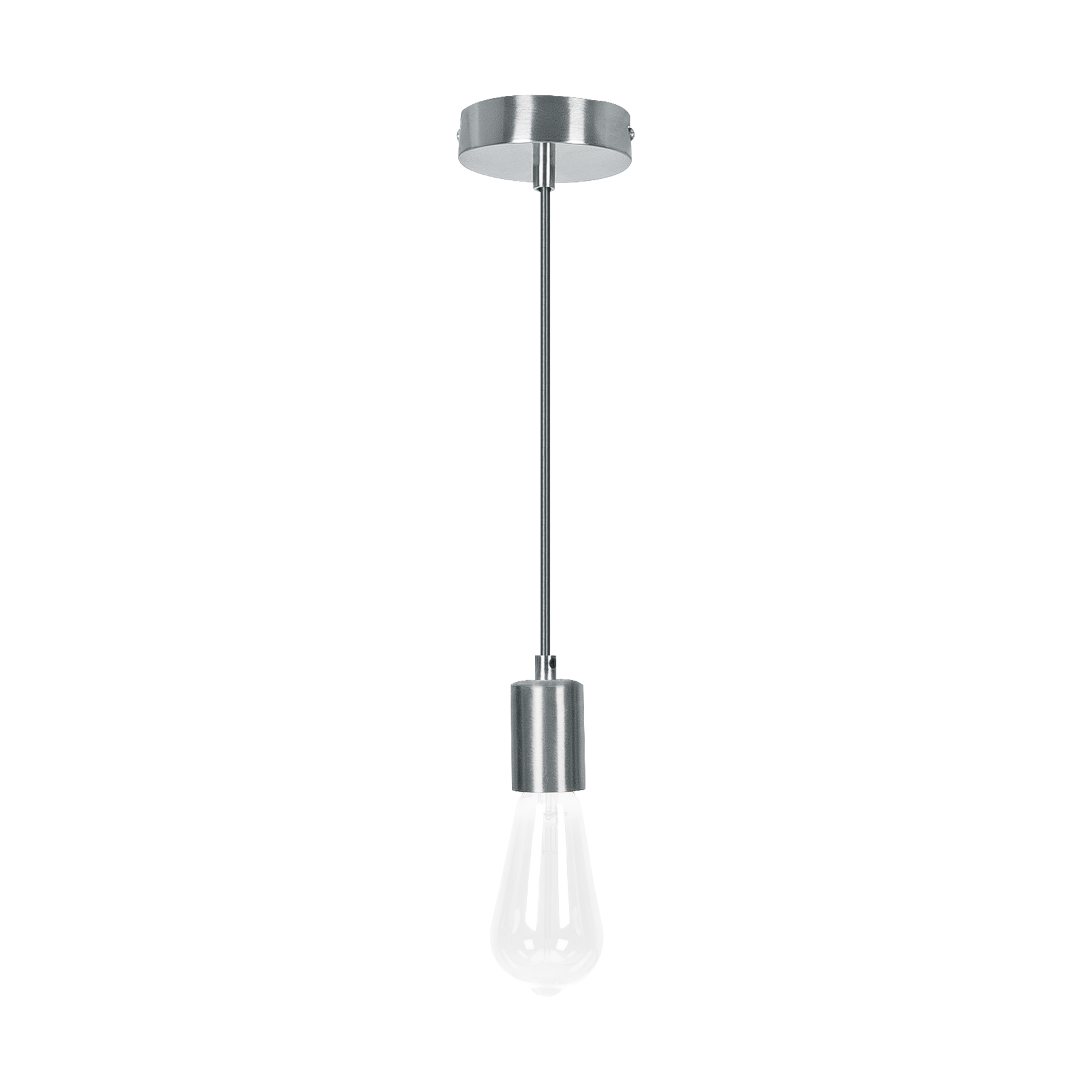 Socket colgante metálico, satín, VOLTECK