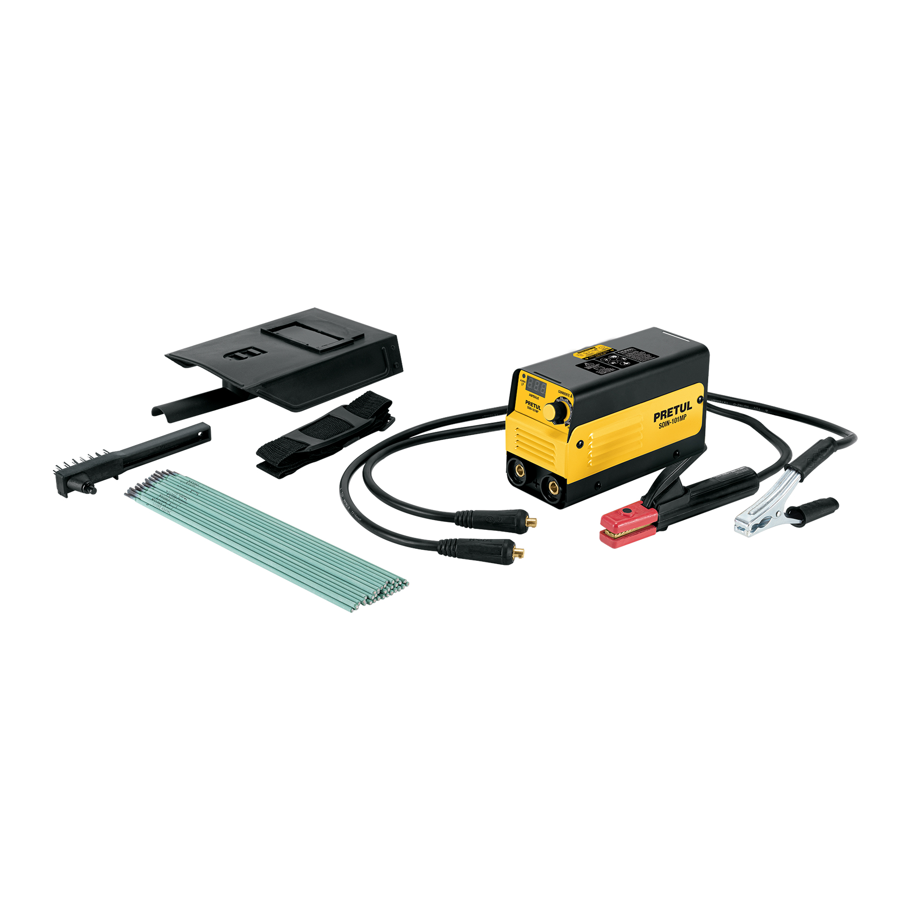 Mini soldadora inversora 100A, 127V, PRETUL