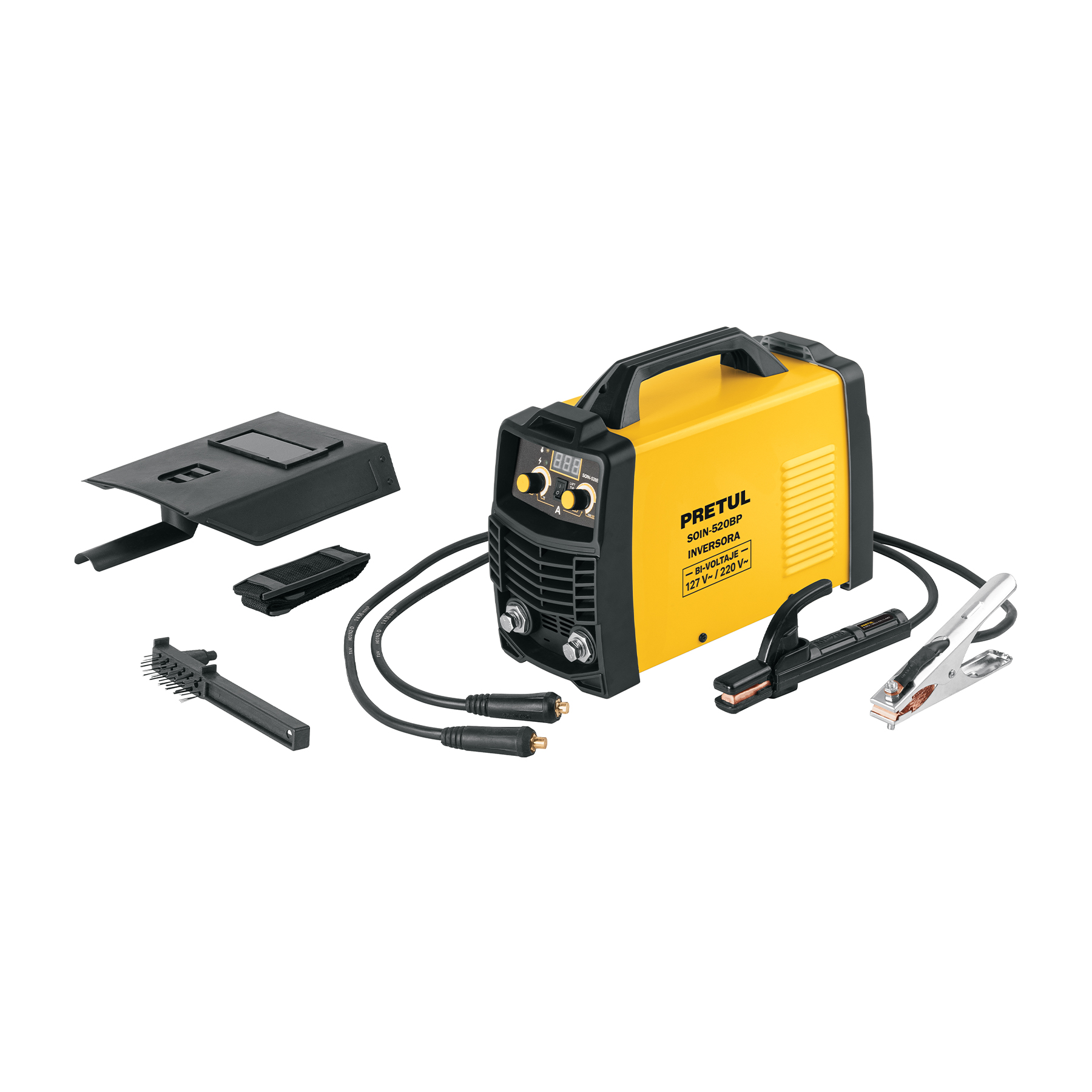 Soldadora inversora 200A, bi-voltaje, Serie 500, PRETUL