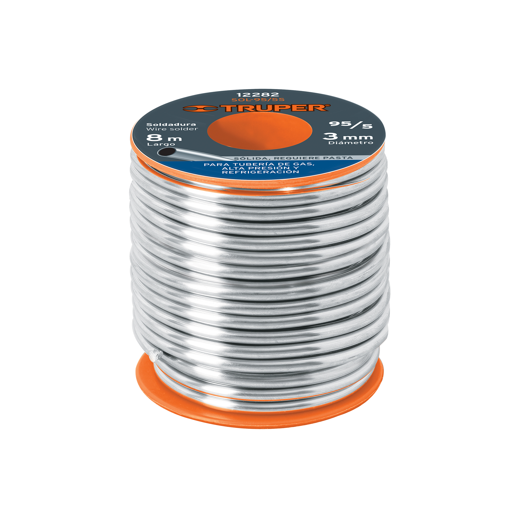 Soldadura sólida 95/5 para tubería de gas, 450 g