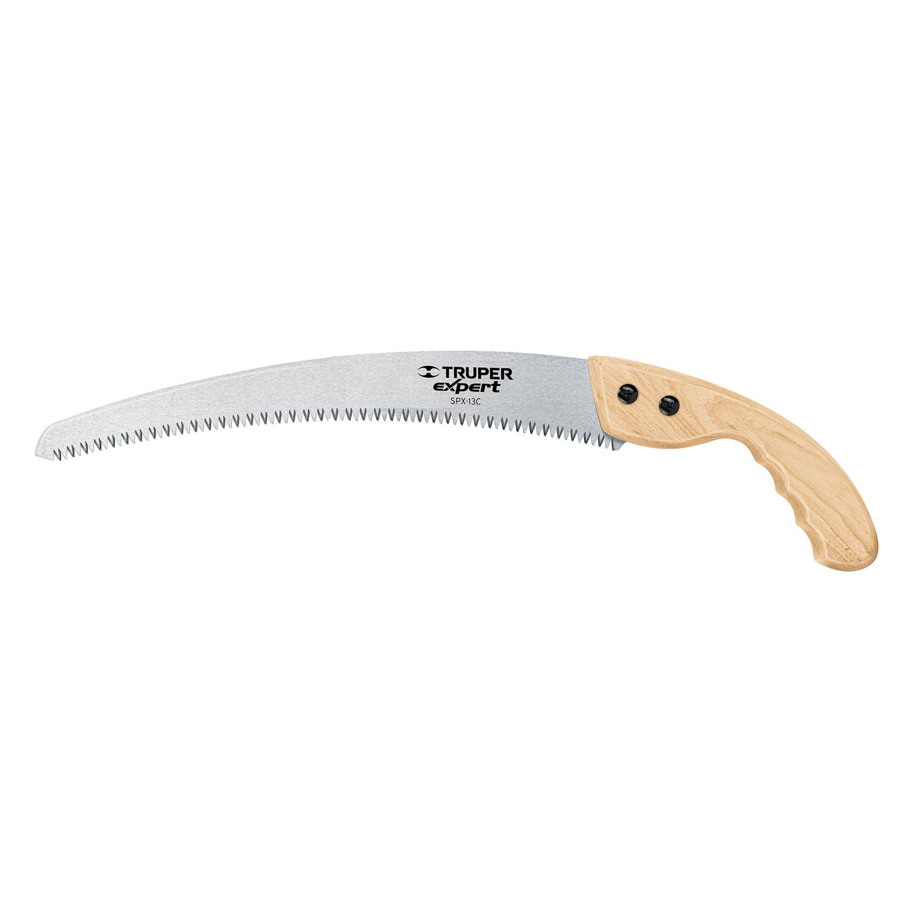 Serrucho de poda 13',hoja curva,7 DPP, mango madera, EXPERT