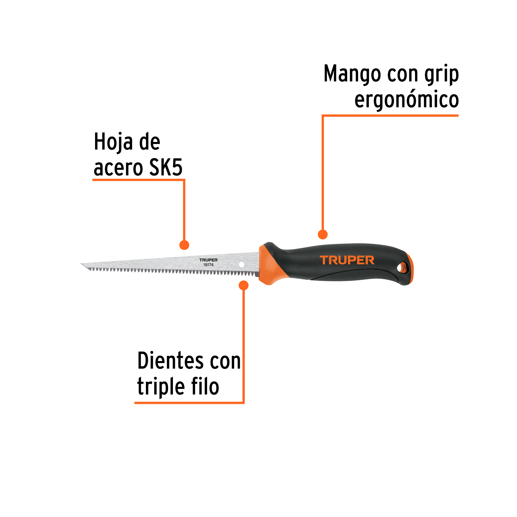 Serrucho de 6' para plafón y muros de yeso, Truper - Imagen 2