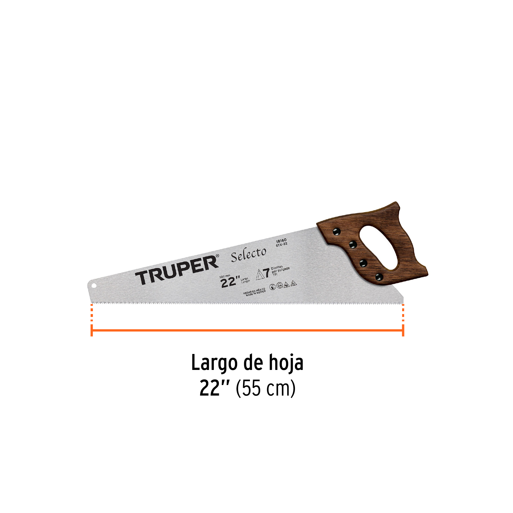Serrucho 22' Selecto, 7 DPP, Truper - Imagen 3