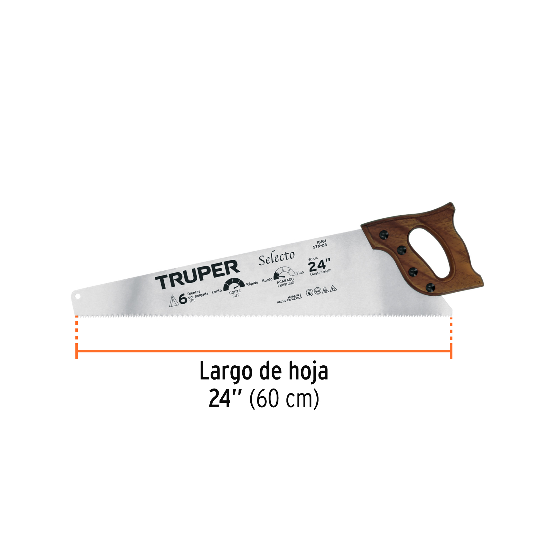 Serrucho 24' Selecto, 6 DPP, Truper - Imagen 3