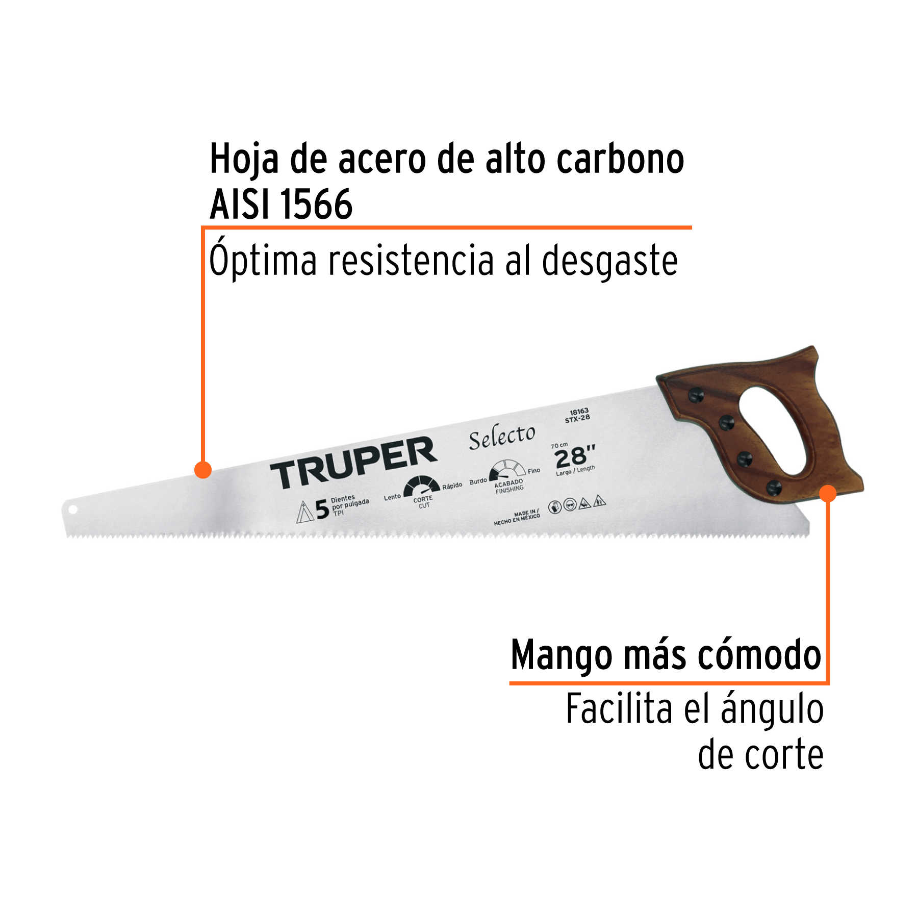 Serrucho 28', Selecto, 5 DPP, Truper - Imagen 2
