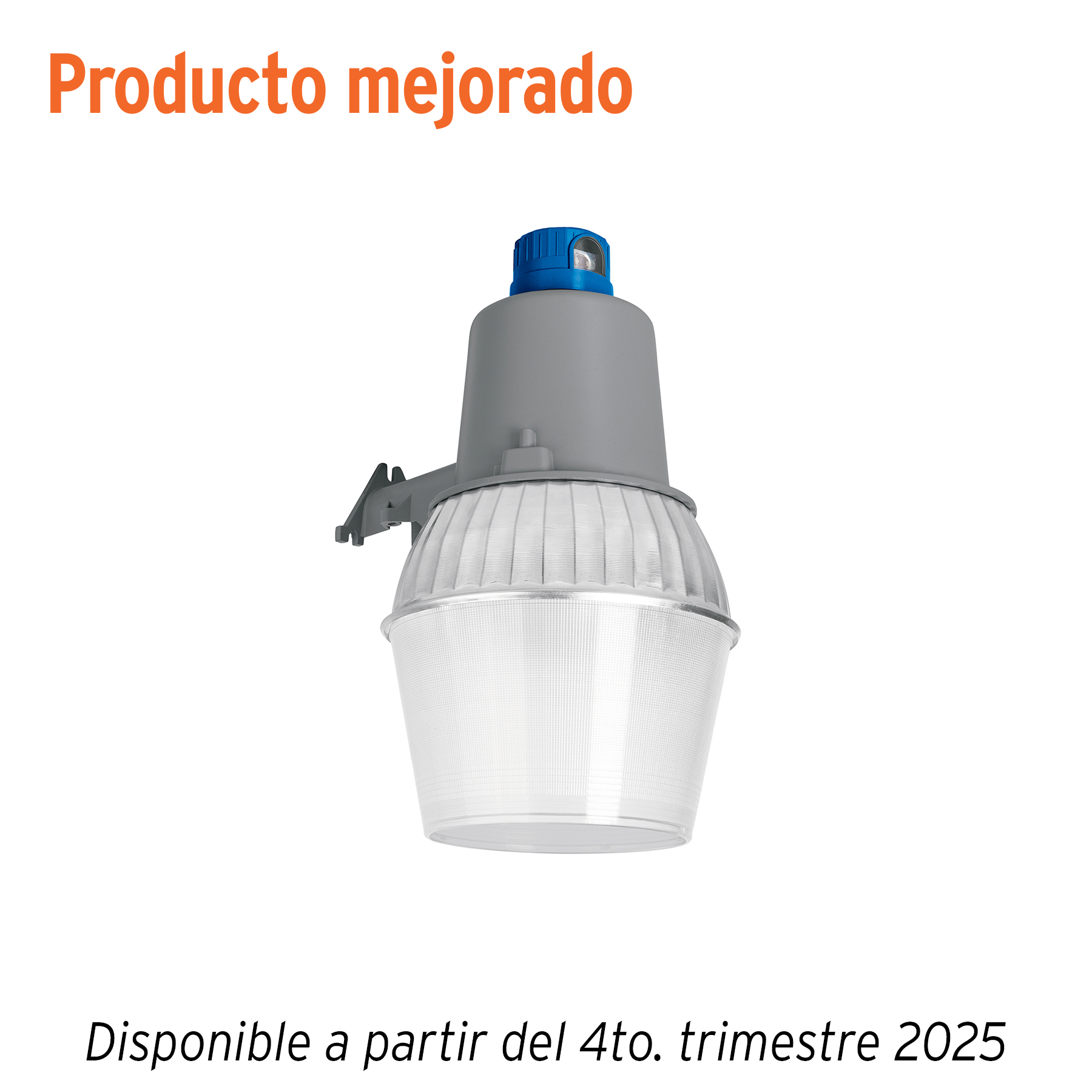 Luminario suburbano metálico 65W con sensor de luz y lámpara