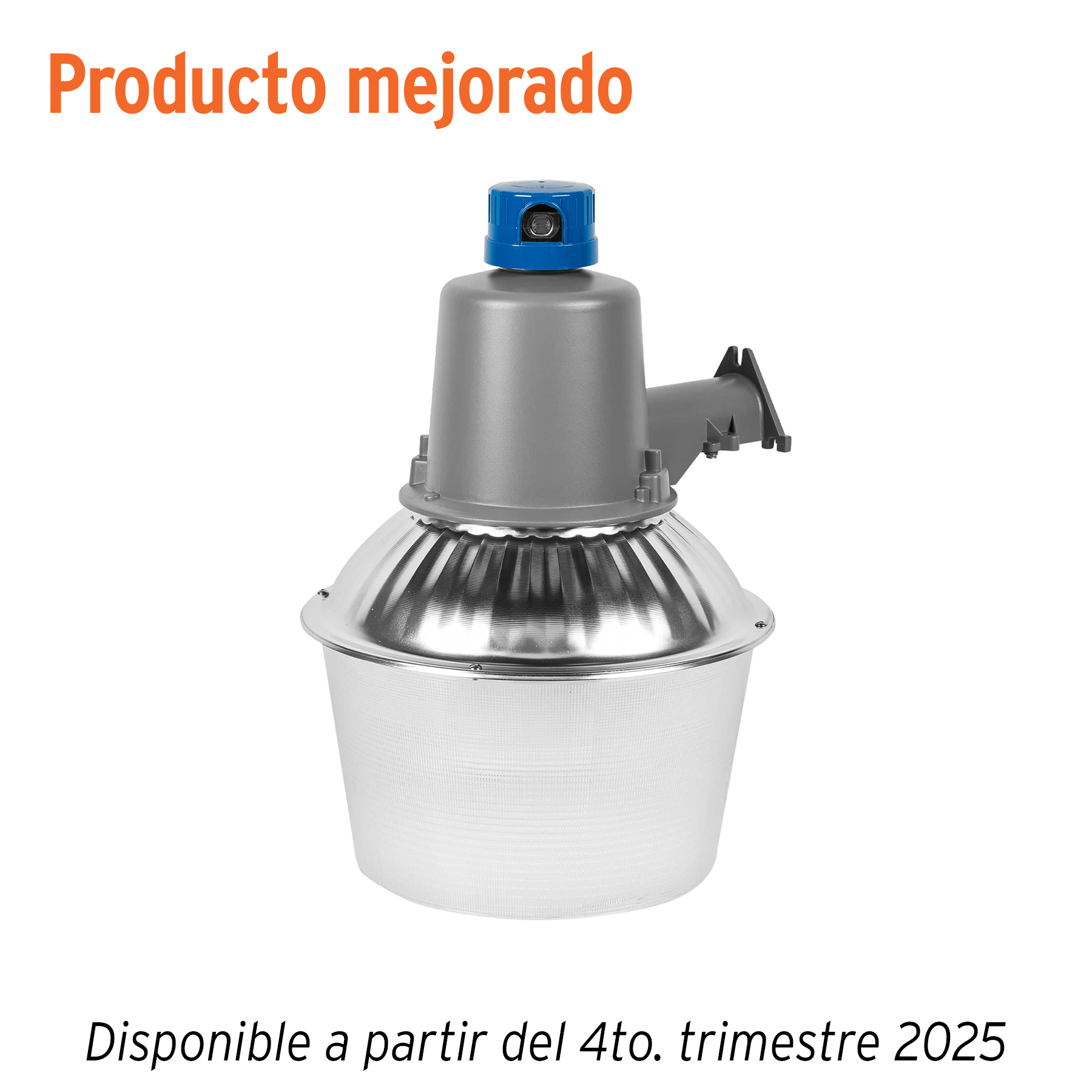 Luminario suburbano metálico 85W con sensor de luz y lámpara