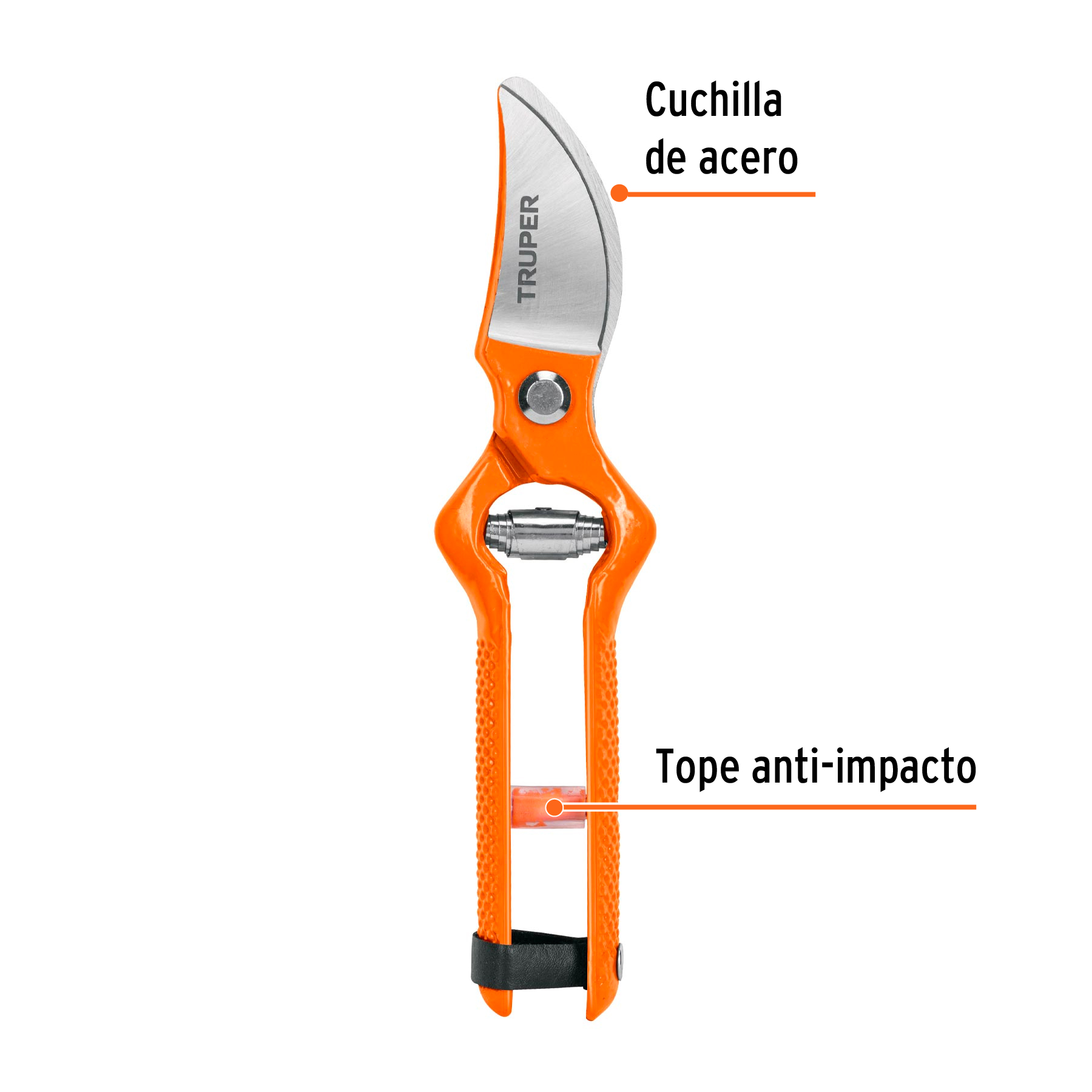 Tijera para poda 8-1/2' forjada cuchilla de paso, Truper - Imagen 2