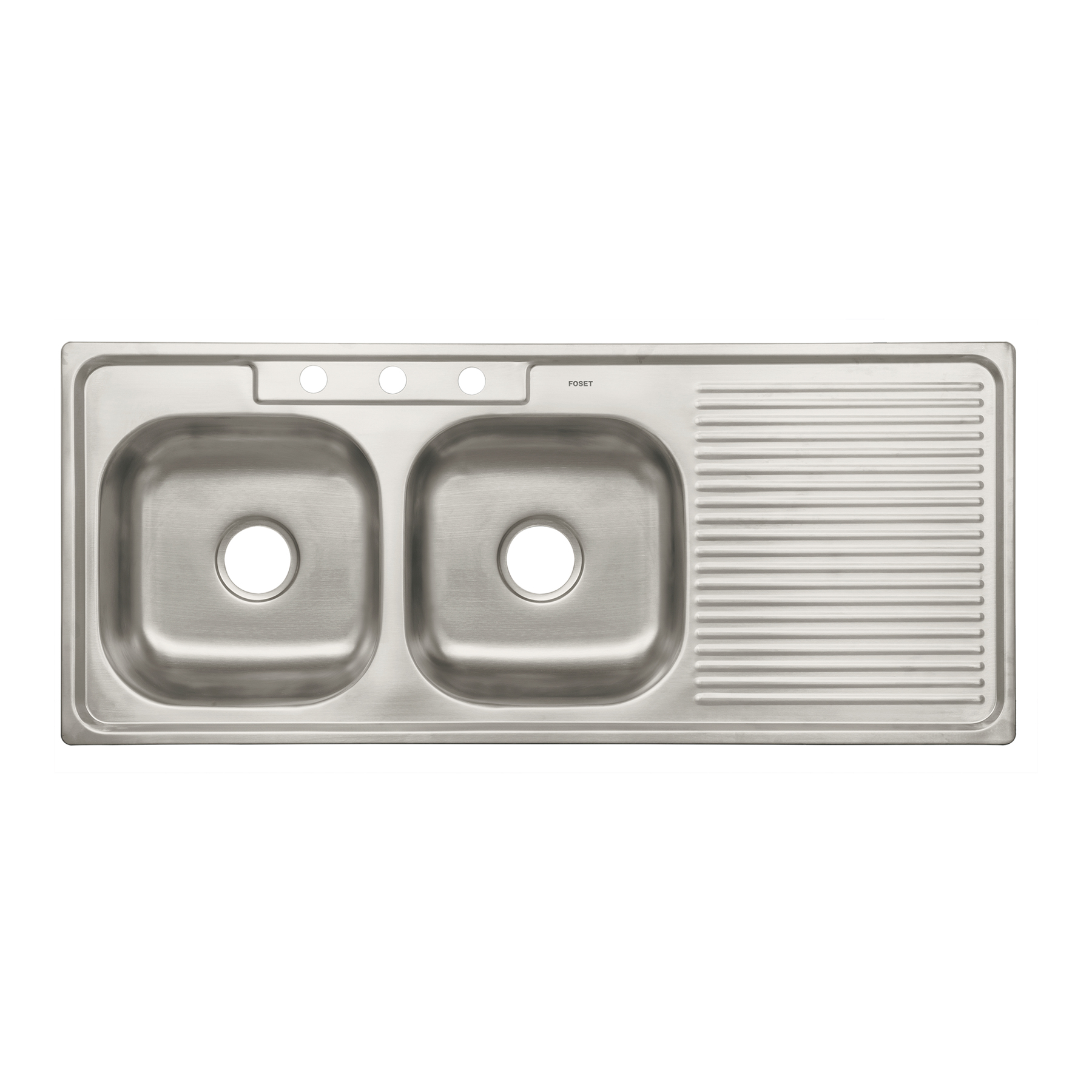 Tarja de empotrar 120 x 50 cm doble tina izquierda, FOSET