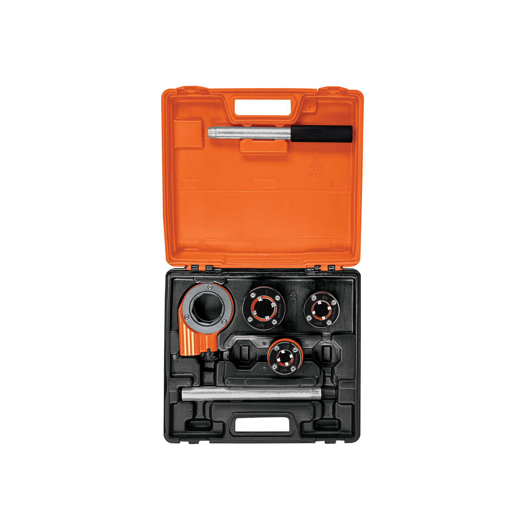 Juego de 4 tarrajas para tubo de 1/2' a 1', Truper