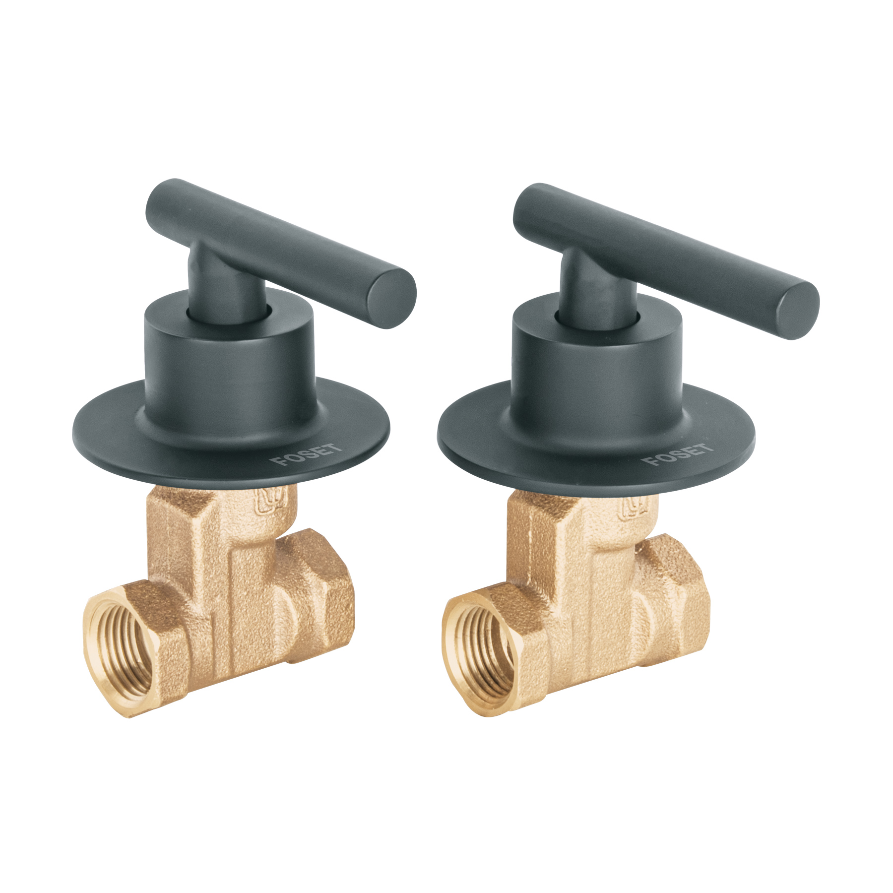 Juego llaves empotrar roscables, palanca negro, Túbig