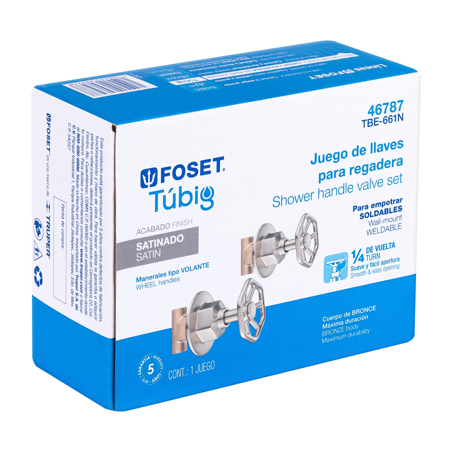 Juego llaves empotrar soldables, volante satín, Túbig - Imagen 3
