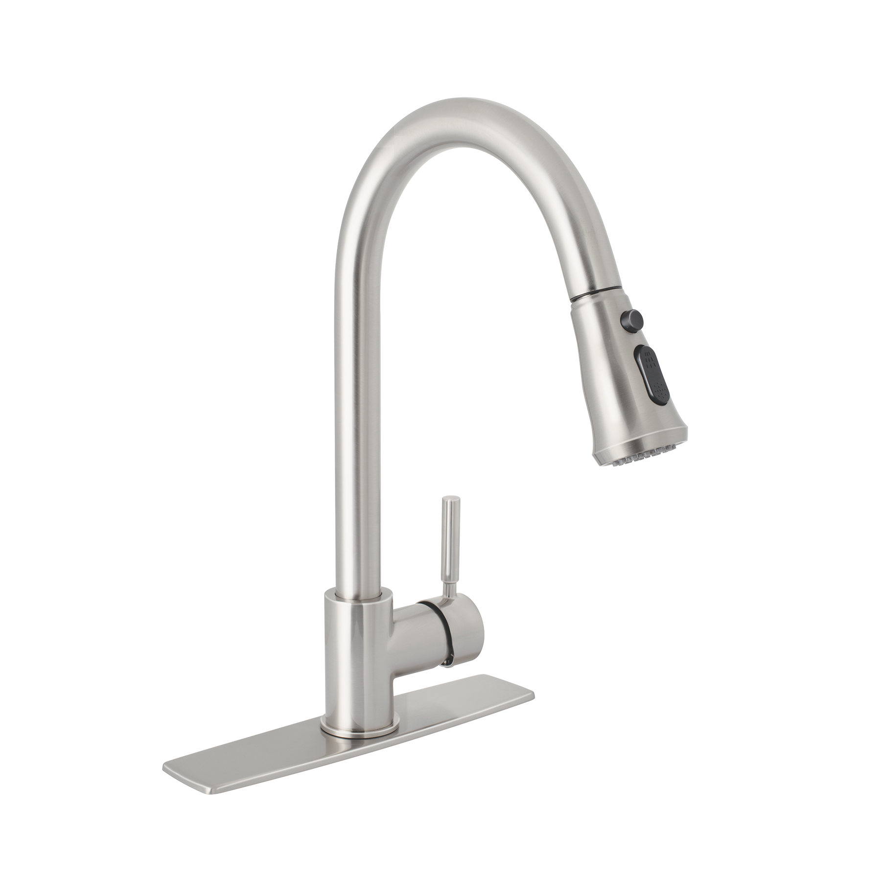 Monomando para fregadero, cuello extraible, satín, Tubig